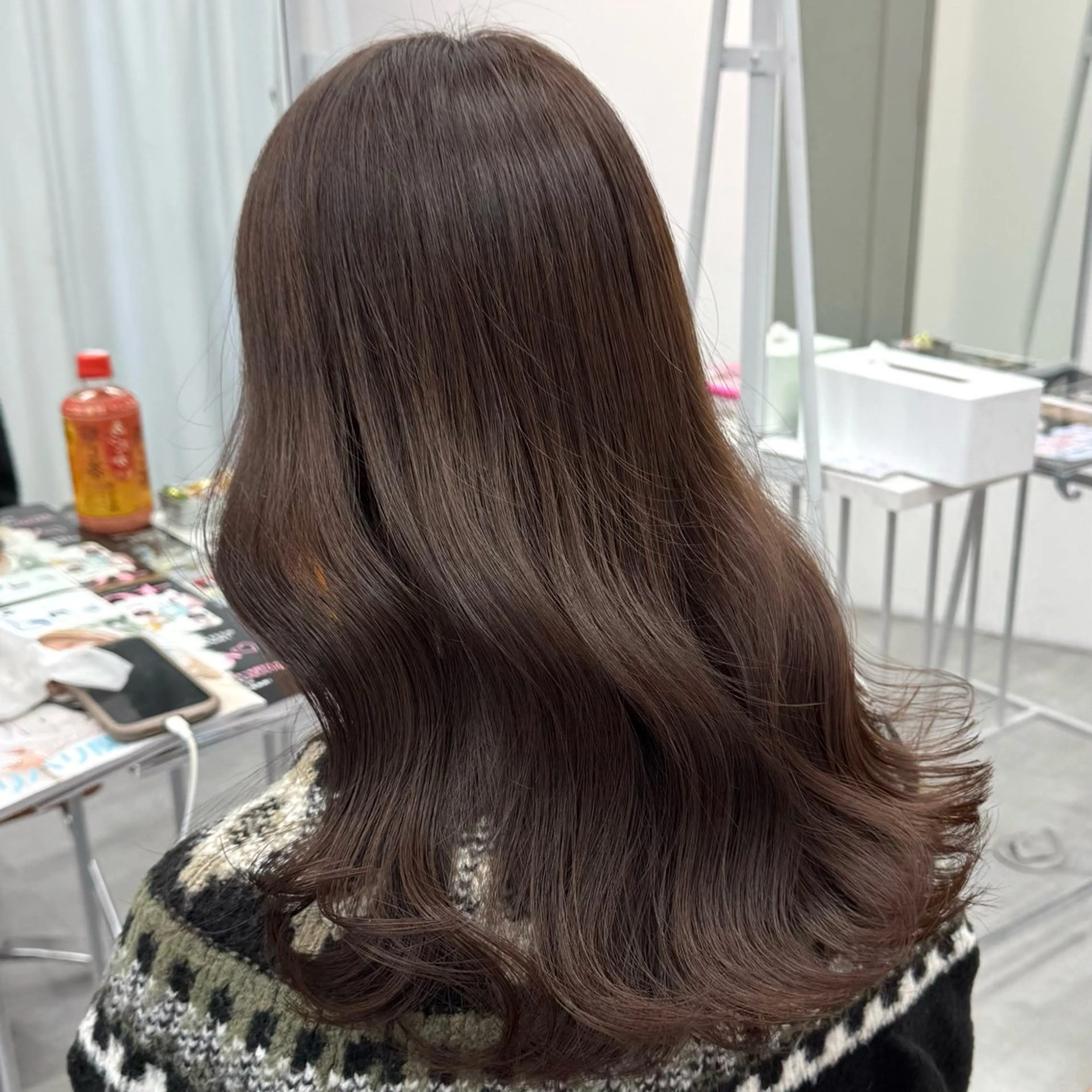 セミロング カラー ヘアアレンジ ヘアカラー トリートメント ブリーチなしカラー /新百合ヶ丘/安形翔のヘアスタイル