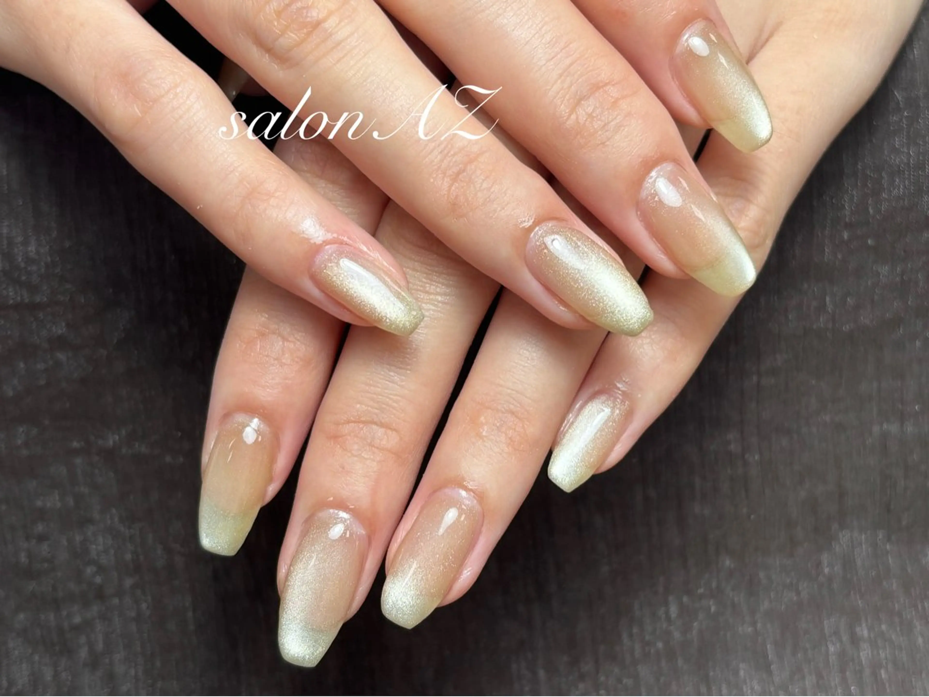 ネイル アートネイル 長さ出し フットネイル フレンチネイル ジェルネイル salon AZ NANAのネイルデザイン