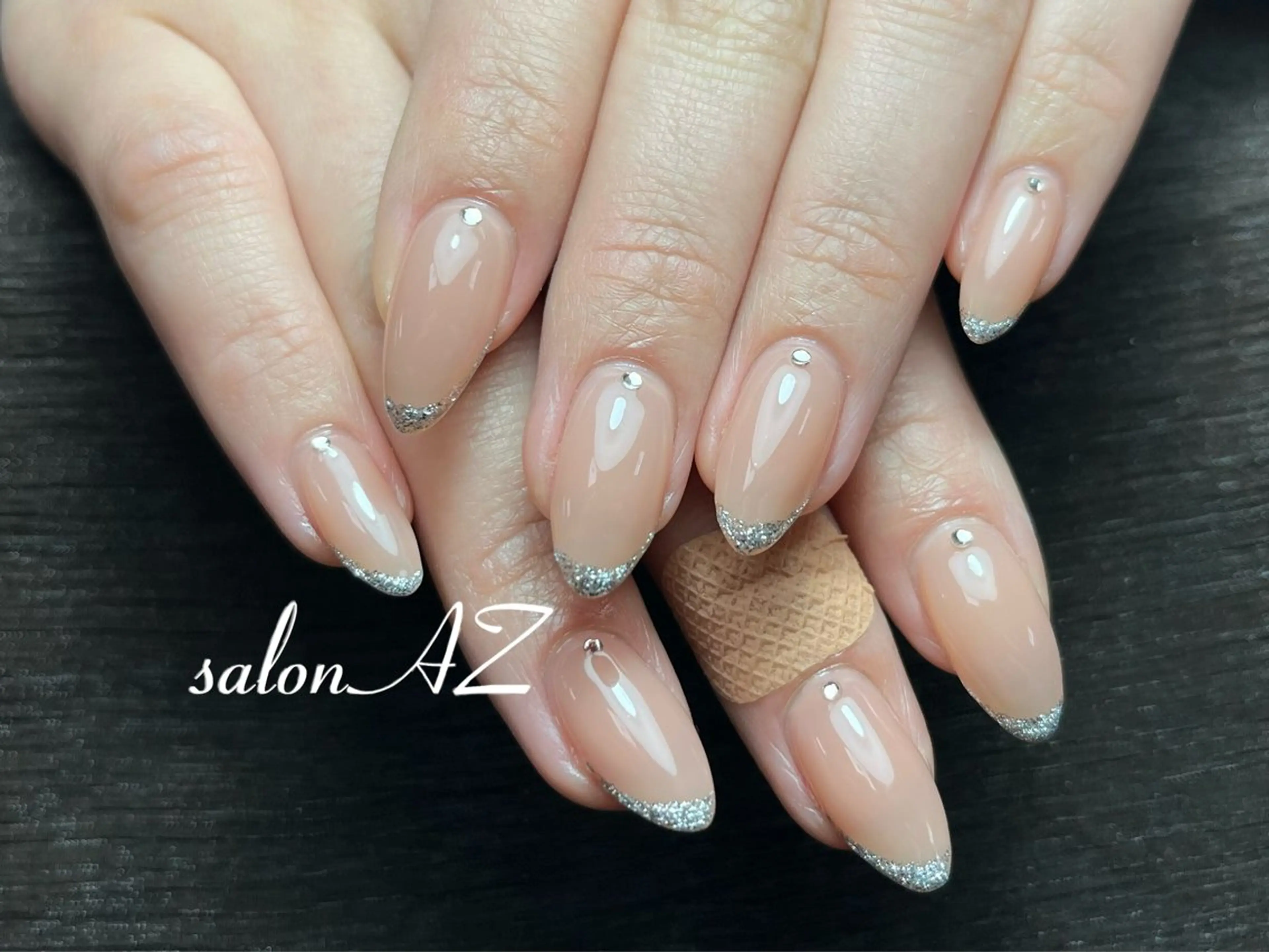 ネイル 桜ネイル 長さ出し フットネイル フレンチネイル ジェルネイル salon AZのネイルデザイン