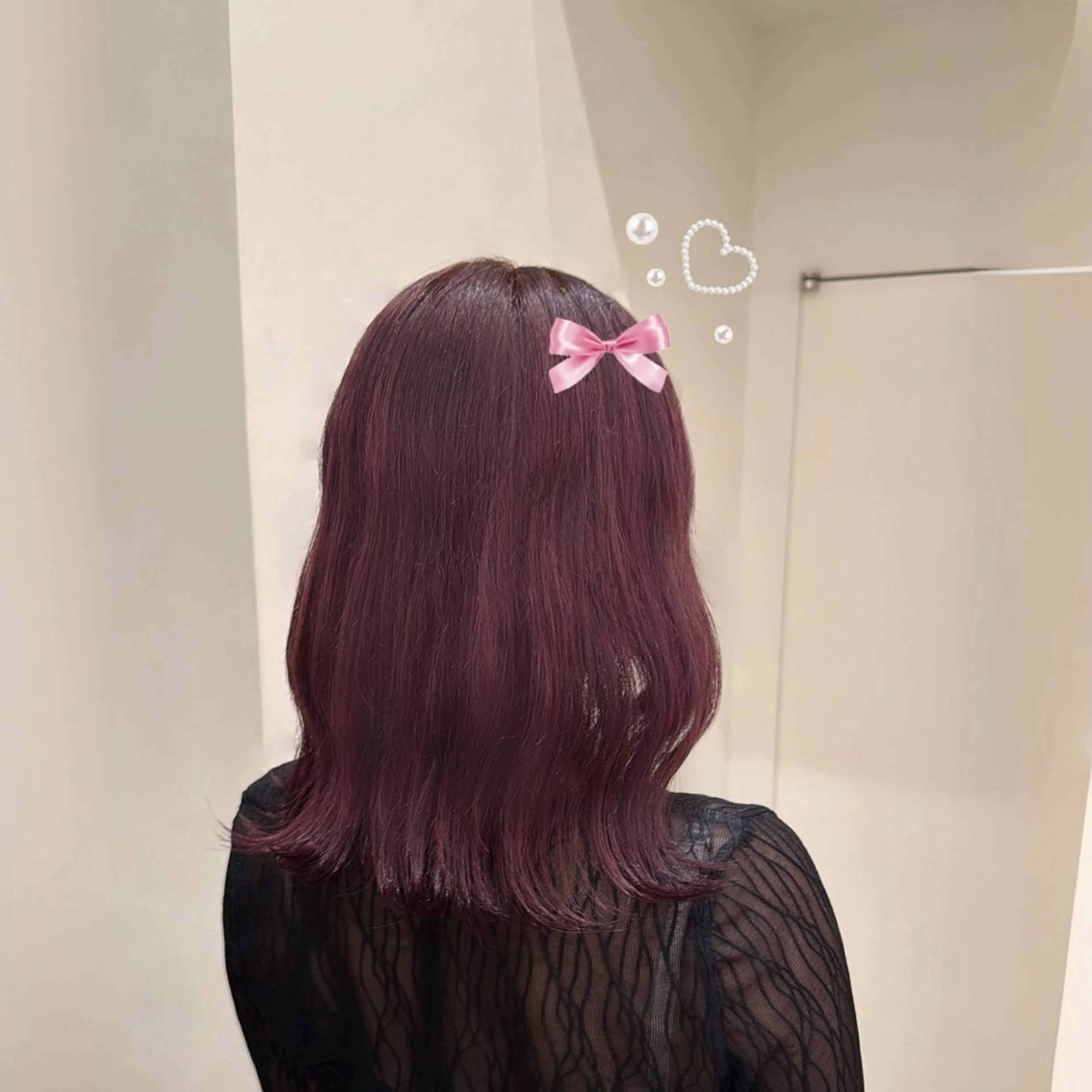 ミディアム カラー ダブルカラー ラベンダーカラー ピンクカラー ピンクラベンダー ヘアカラー 萩原 紗妃のヘアスタイル