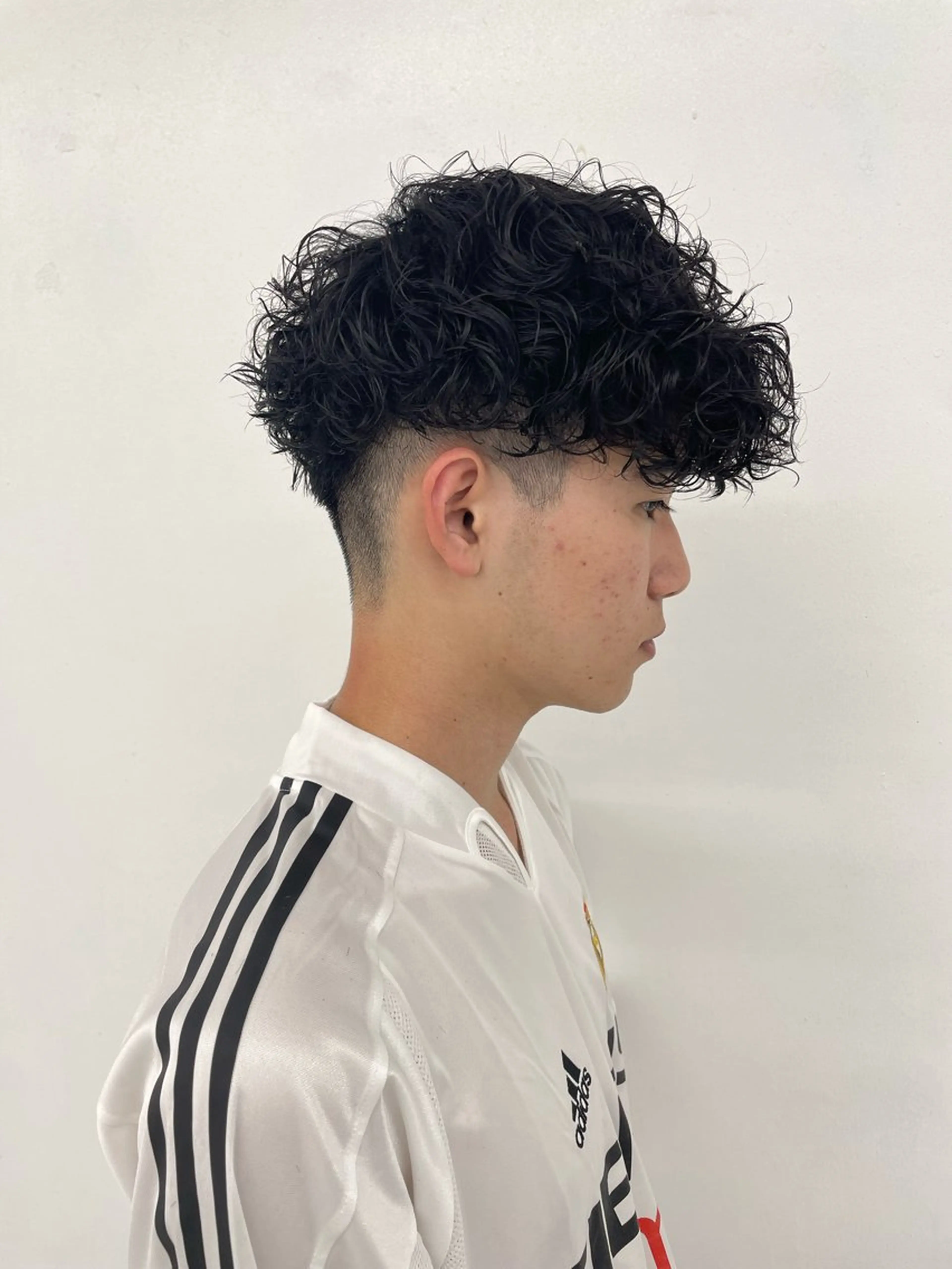 パーマ メンズ スパイキーパーマ 柏NO1 藤本葉のヘアスタイル