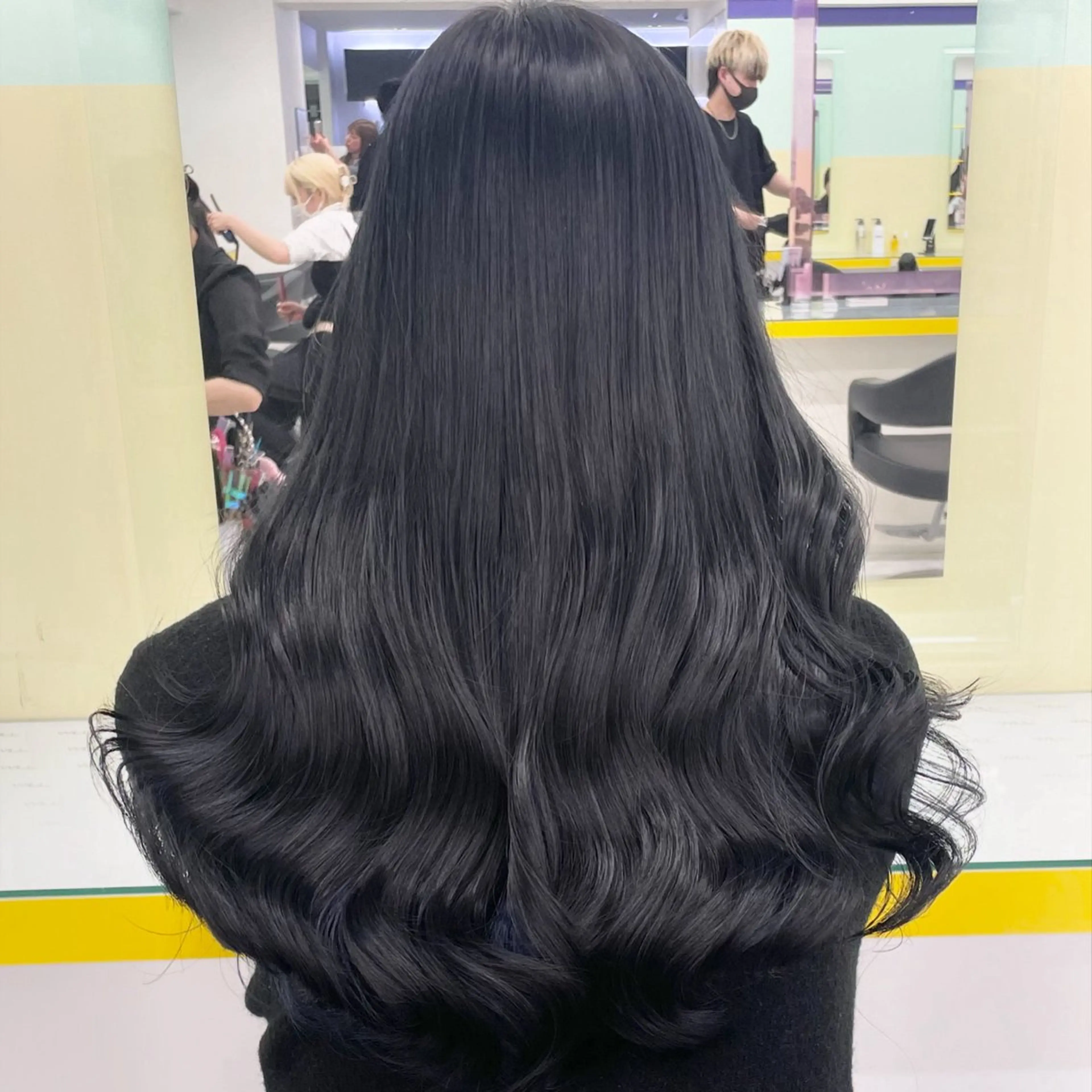 ロング カラー ヘアカラー トリートメント ヘッドスパ ヘアセット 🦋色落ち綺麗カラー メンズYUZU🦋‪のヘアスタイル