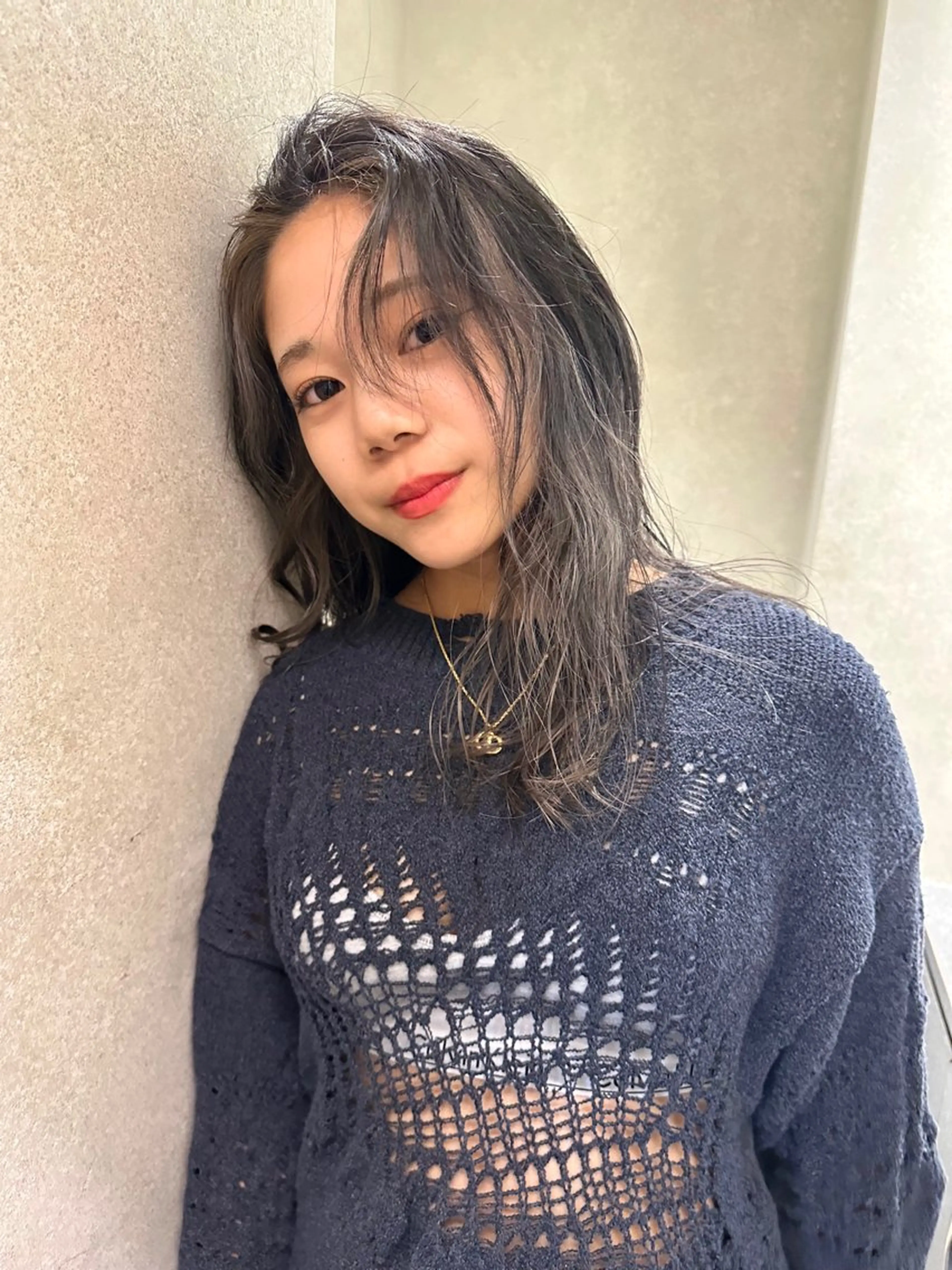 セミロング カラー ハイトーンカラー インナーカラー 顔周りカット/透明感 カラー✂️MEIのヘアスタイル