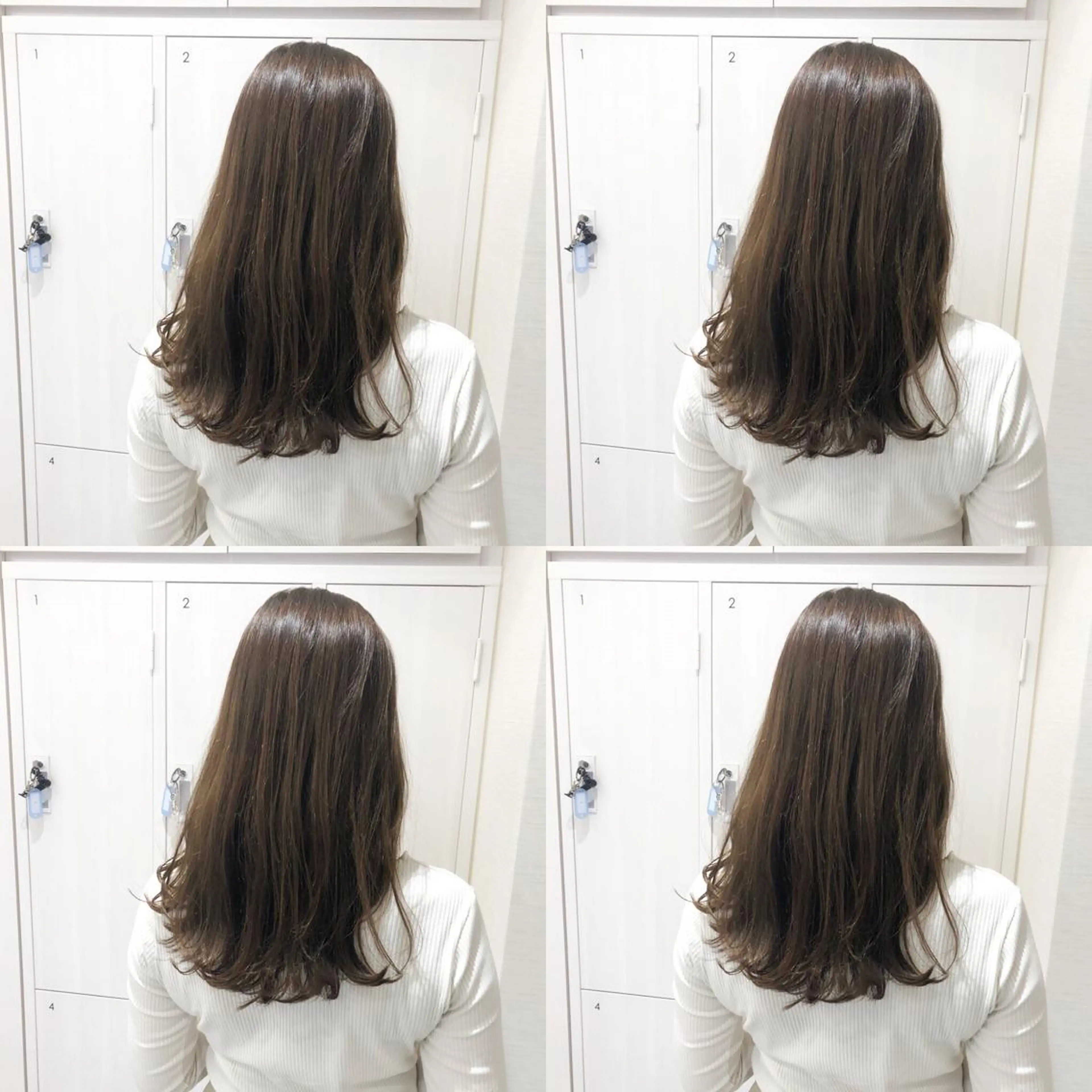 ロング カラー アディクシーカラー アッシュ バレイヤージュ 透明感カラー グラデーションカラー 三鷹で1番ショート ボブをカットする新谷のヘアスタイル