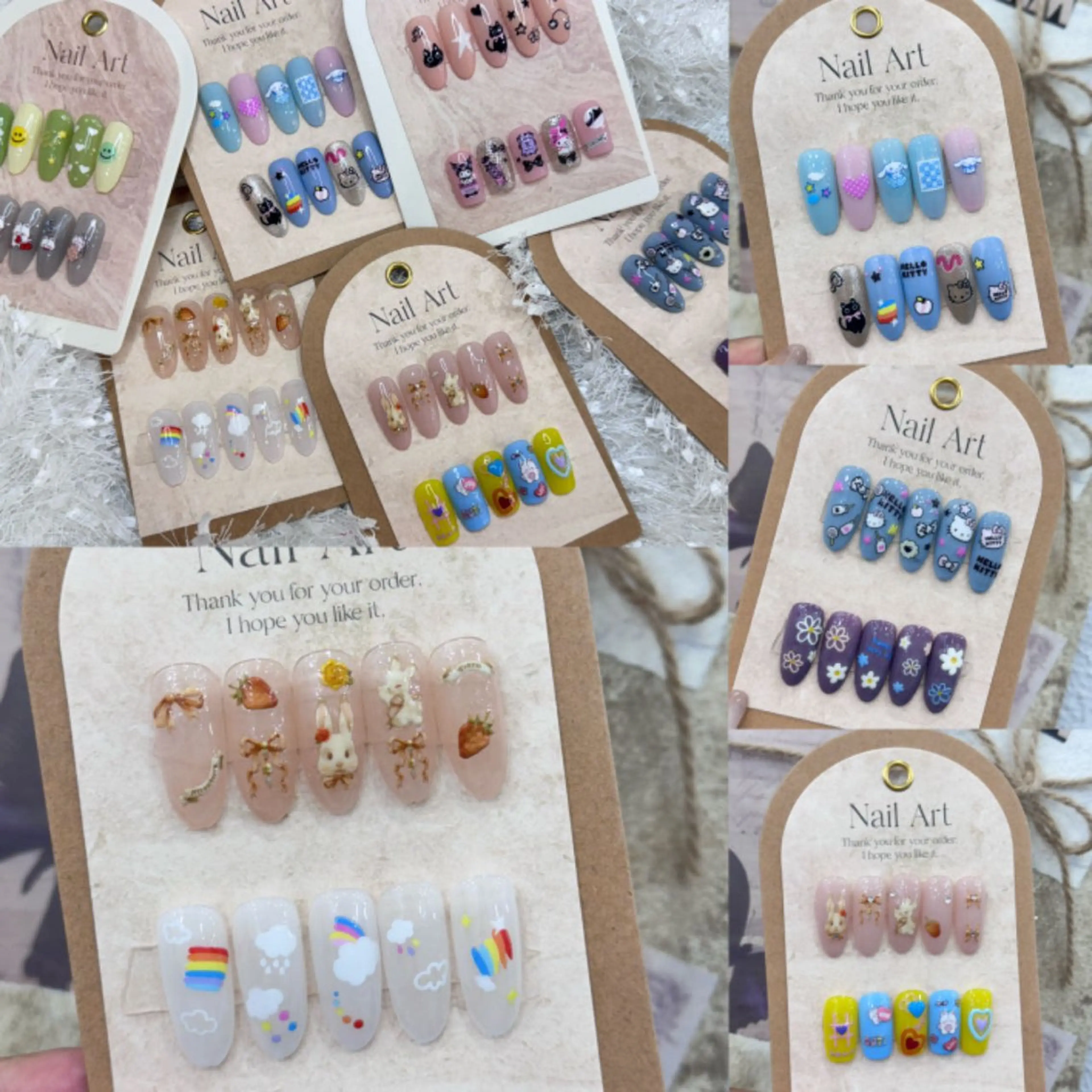 人気✨100種以上キャラクター💅シール付け放题の写真