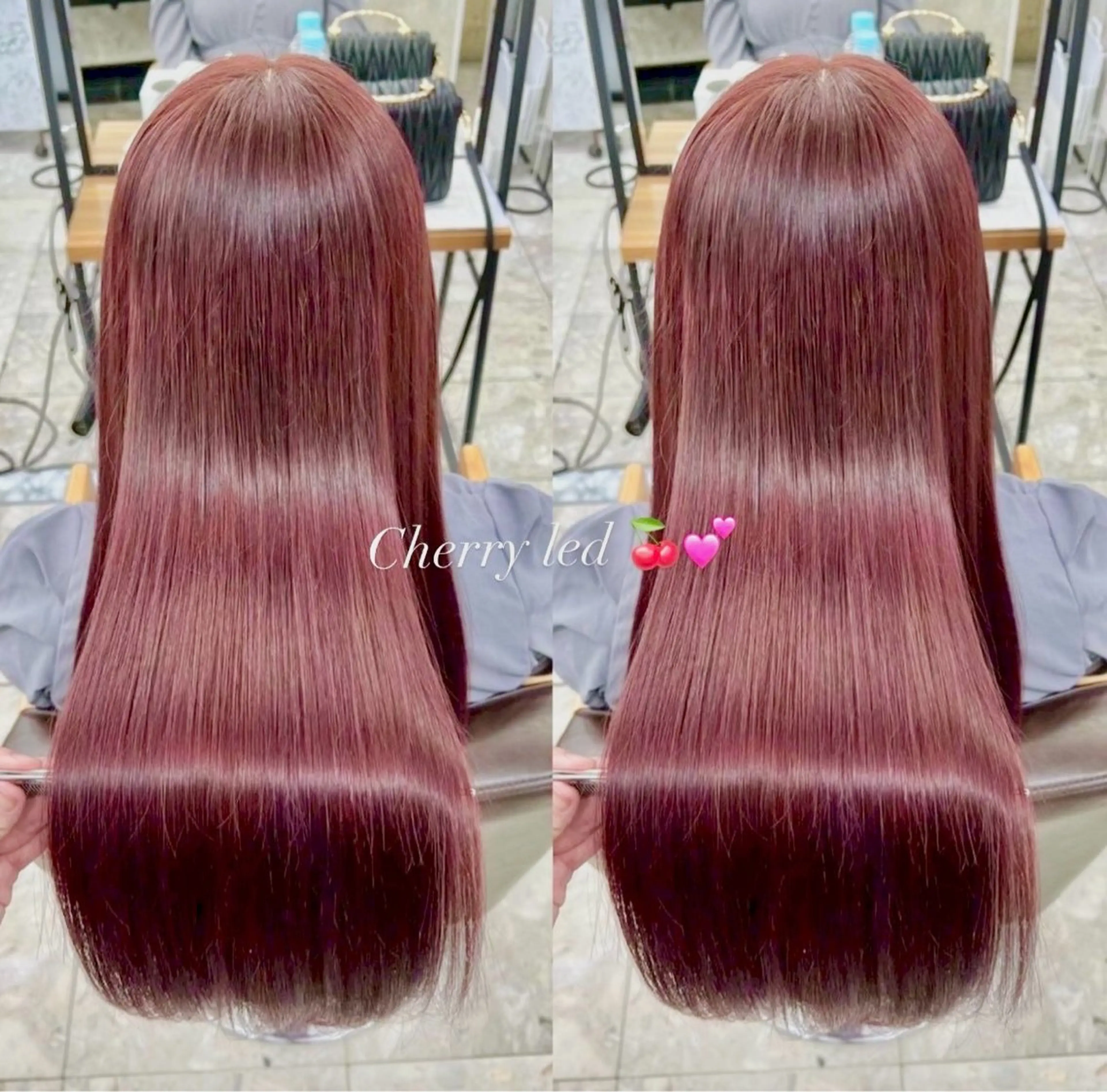 ロング カラー パーマ ワンレンボブ ショートボブ ベージュカラー ブリーチ ケアブリーチ 🥀透明感カラー/ 髪質改善🥀ユイキのヘアスタイル