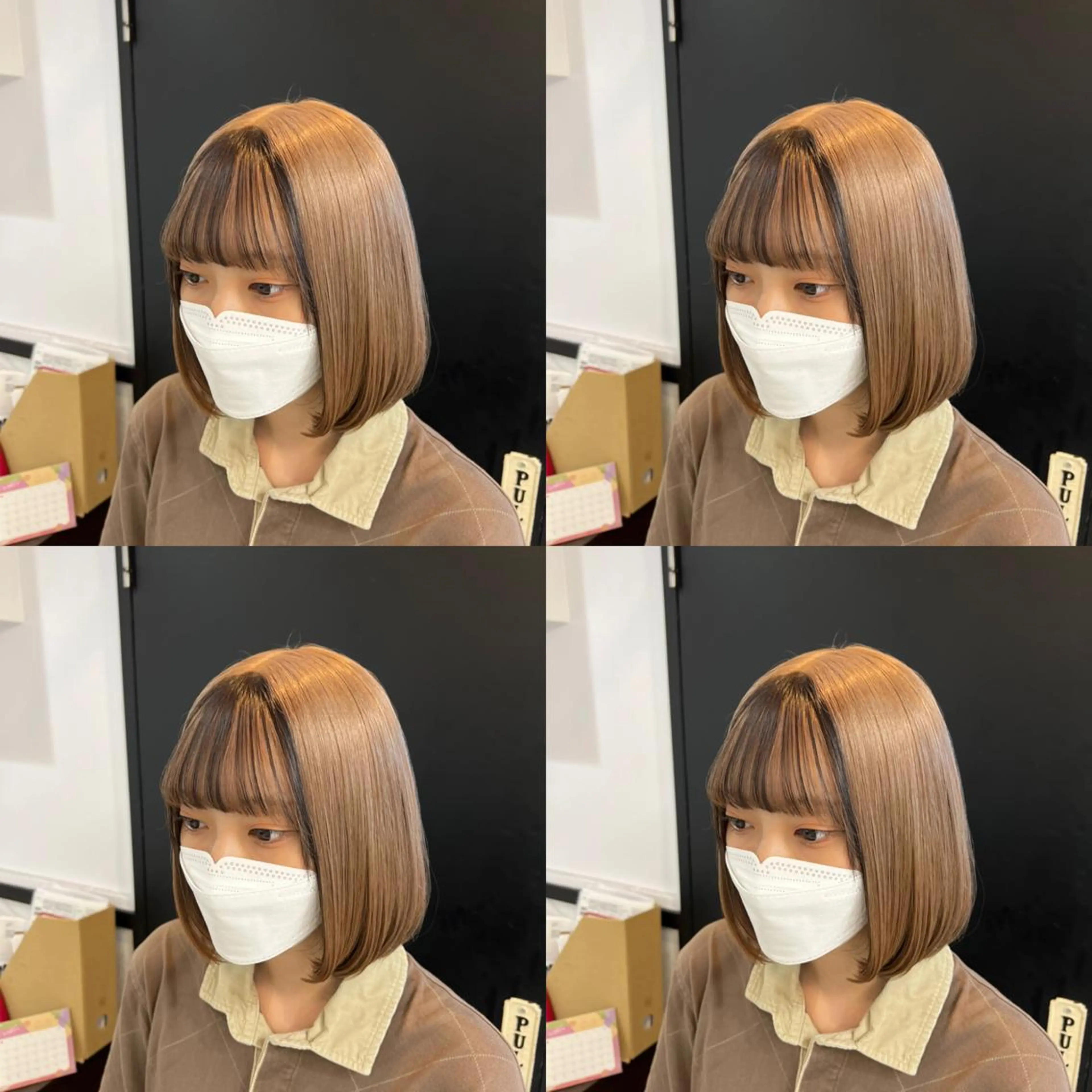 ショート カラー 黒髪 カット ヘアカラー トリートメント ✨髪質改善✖︎顔周り レイヤー✨ナカムラのヘアスタイル