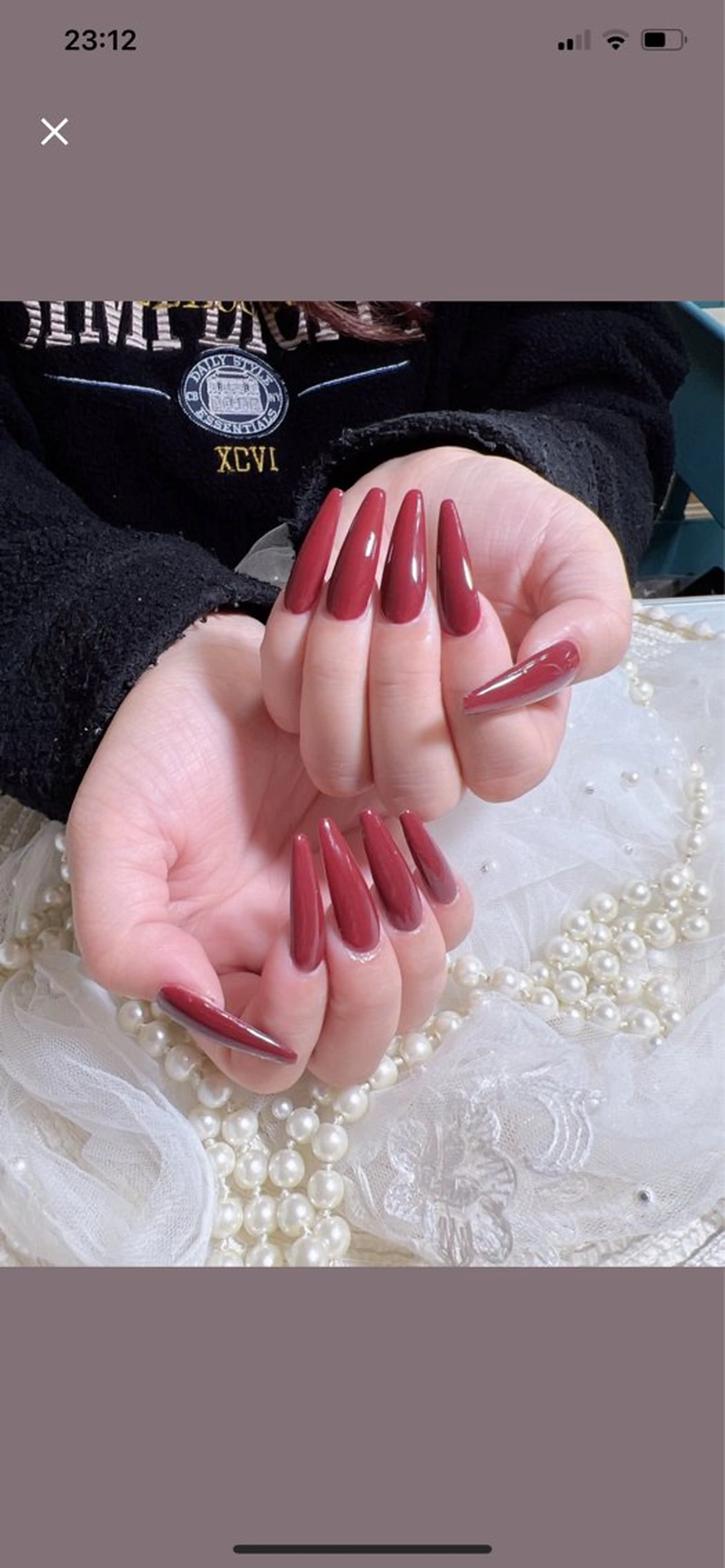 ネイル ハンドネイル ネイルサロンAiri 長さ出し·シンプルのネイルデザイン