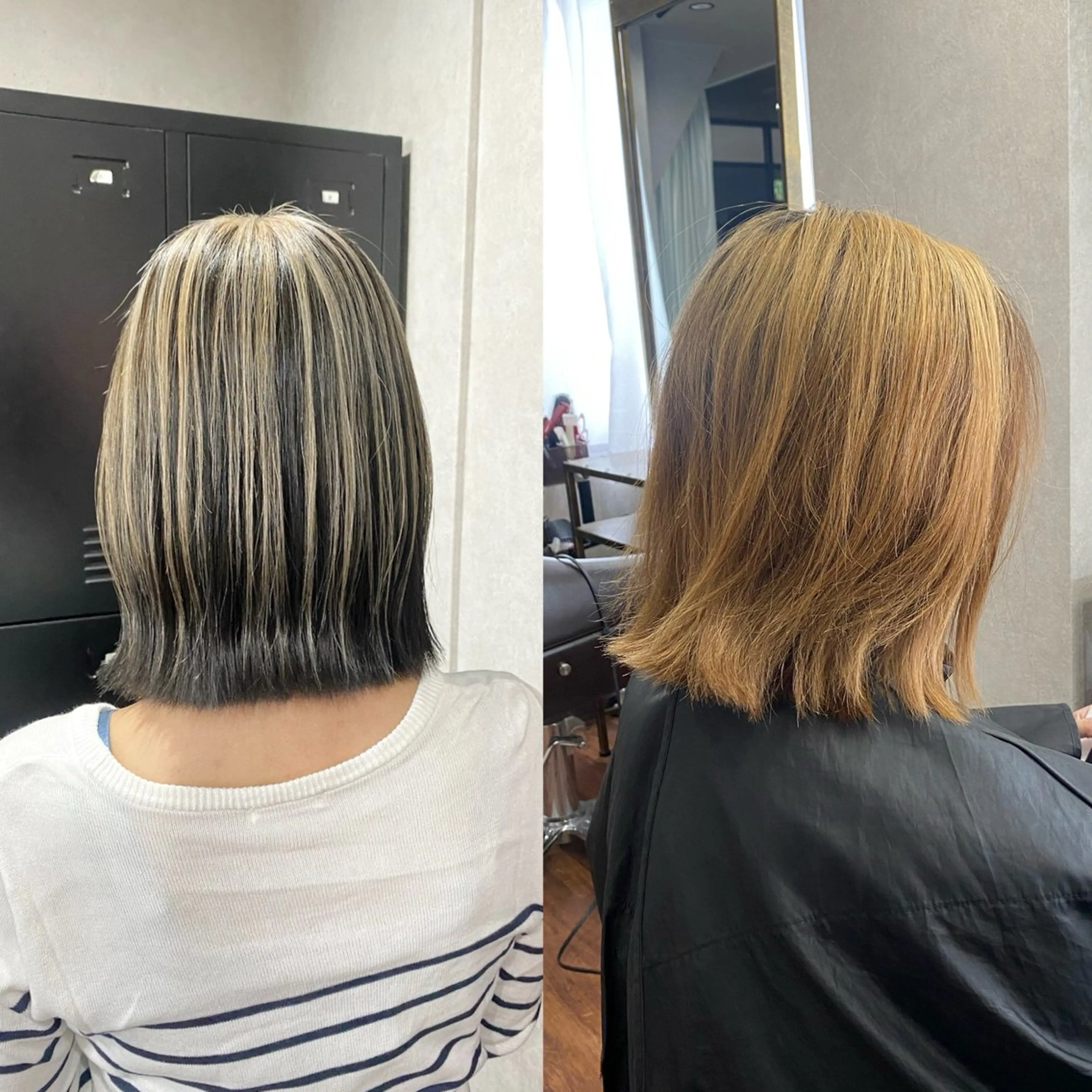 ミディアム ハイライト カット ヘアカラー ＳＨＩ ＺＵのヘアスタイル