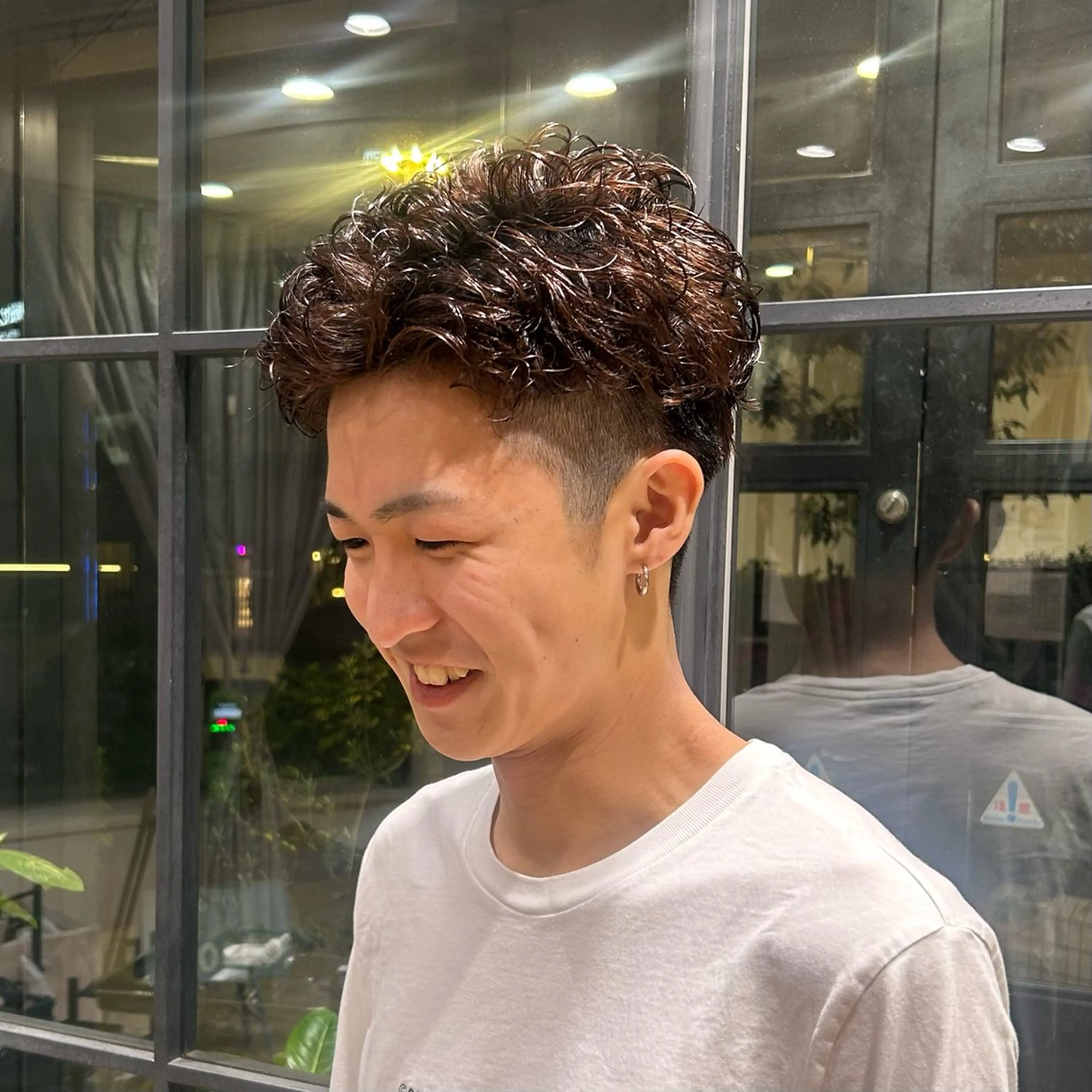 パーマ メンズ メンズパーマ ニュアンスパーマ ボブレイヤー/ ブリーチ/miyuuのヘアスタイル