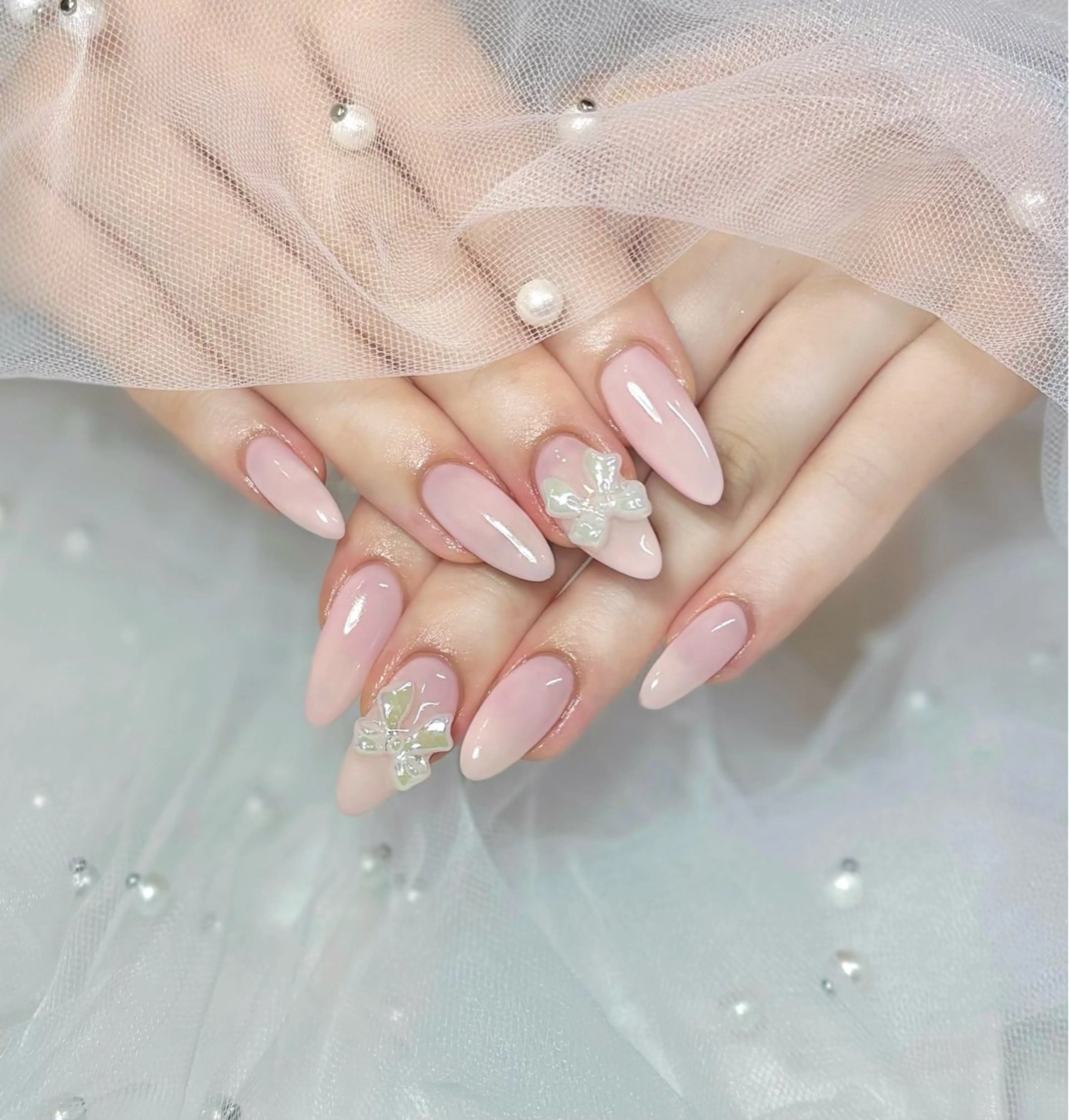 ネイル フレンチネイル ガーリー 韓国ネイル オフィスネイル ワンカラーネイル 【chatnoir】 MIYUのネイルデザイン