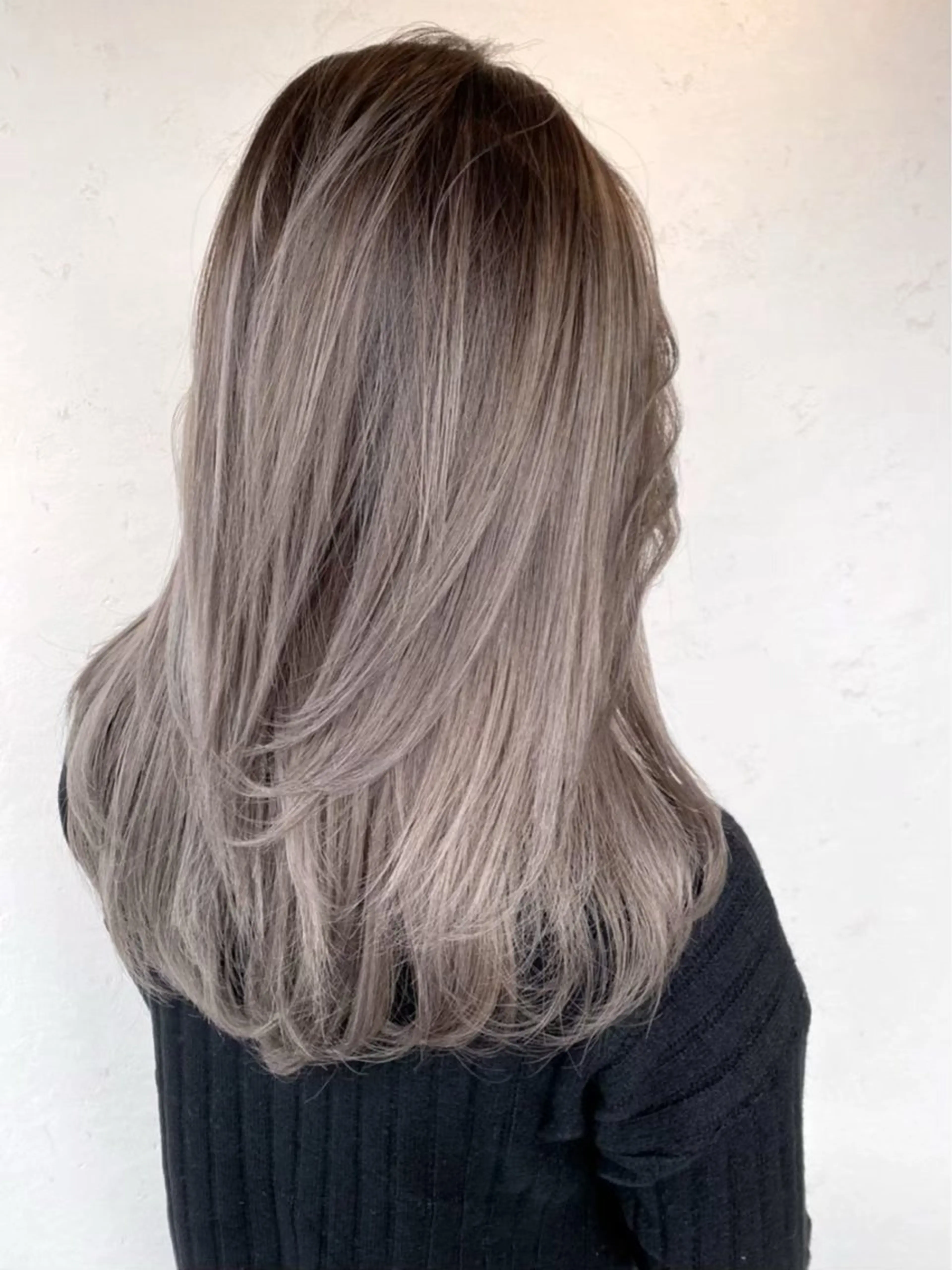 ロング カラー バレイヤージュ ブリーチ ケアブリーチ デザインカラー 髪質改善 京都駅/透明感カラー 🖤sakiのヘアスタイル