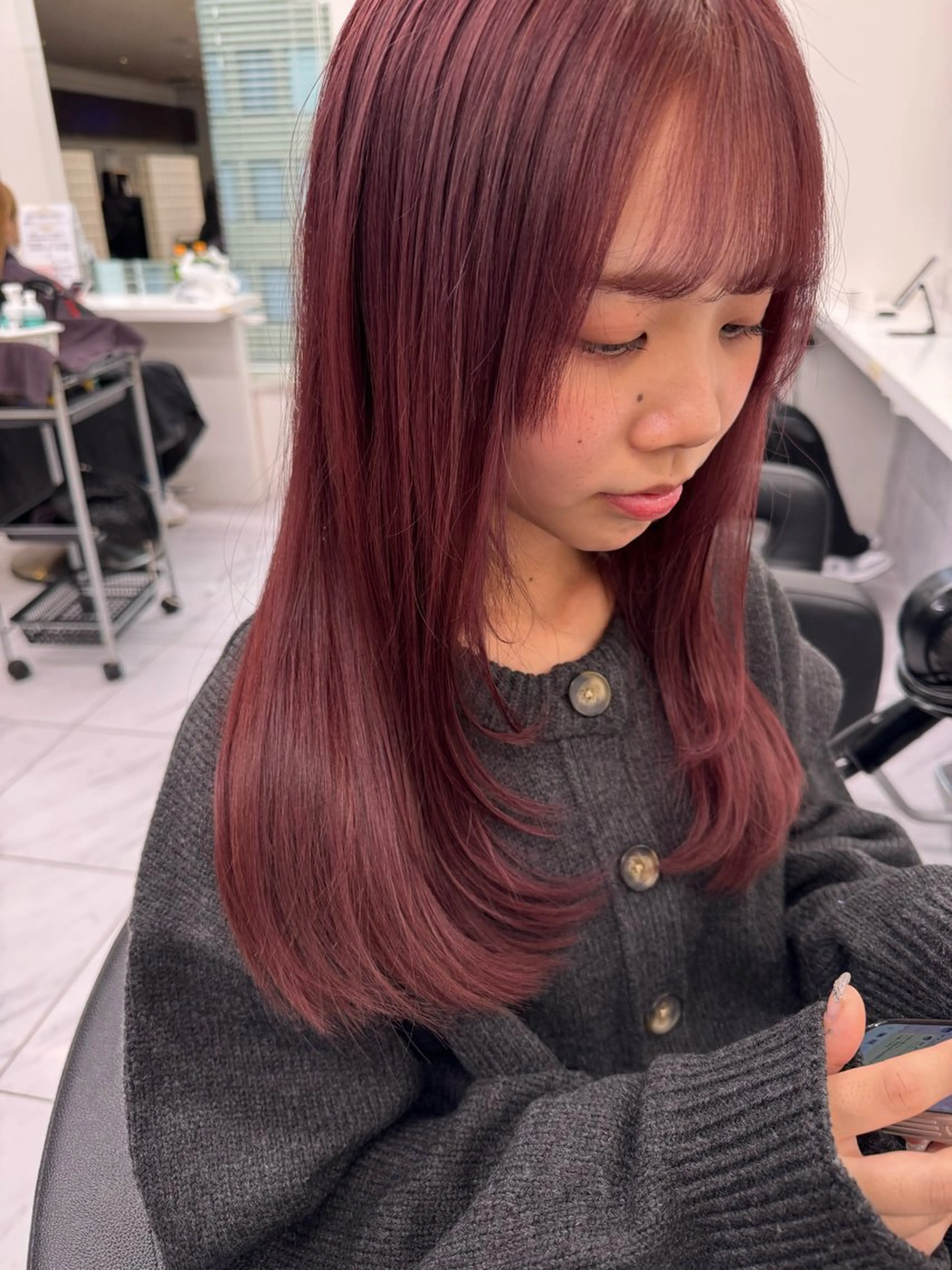 ロング カラー パーマ ヘアアレンジ メンズ キッズ 韓国系🇰🇷🩶 艶暗髪/MEIのヘアスタイル