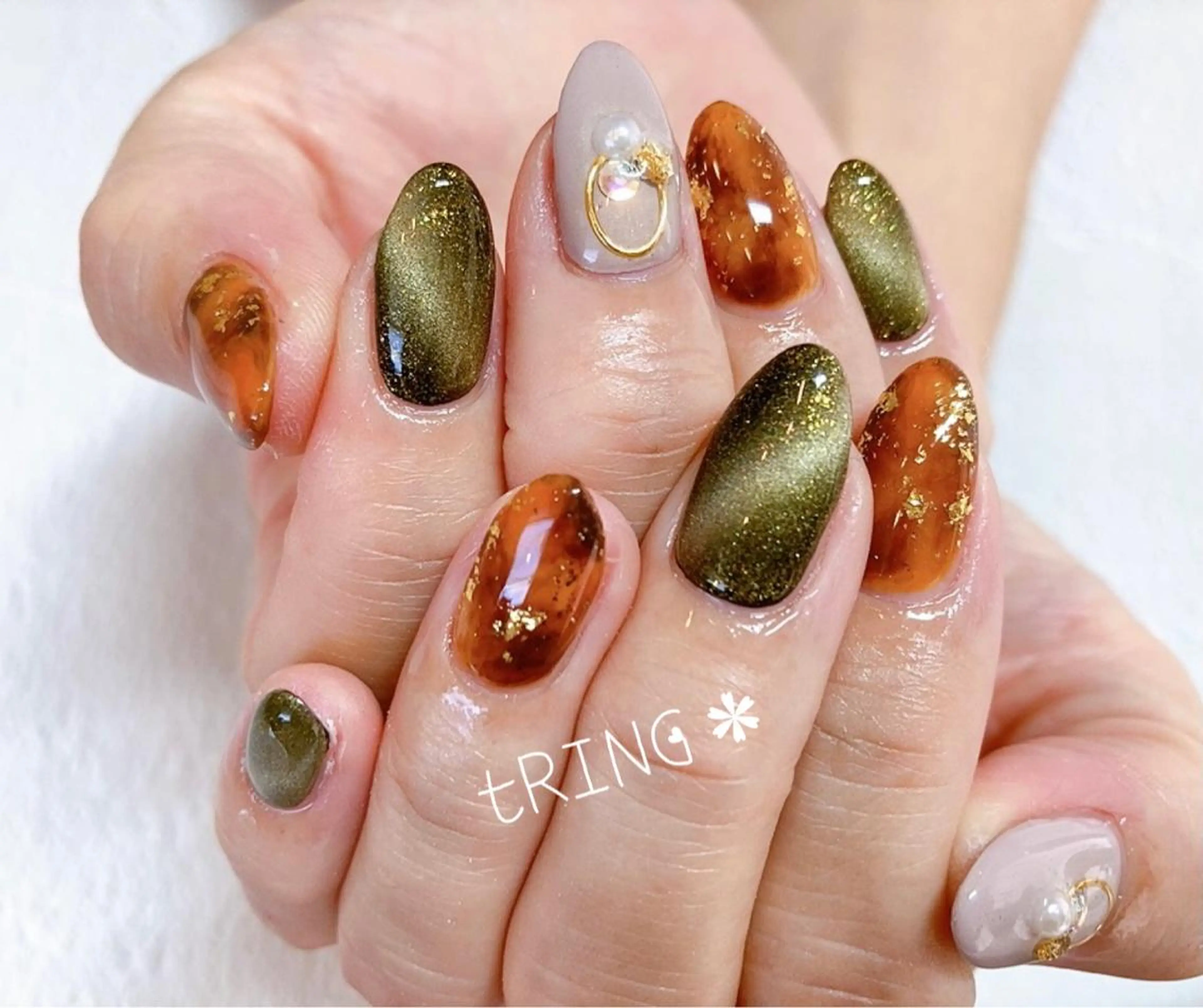 ネイル ハンドネイル tRING＊ しいの木台のネイルデザイン