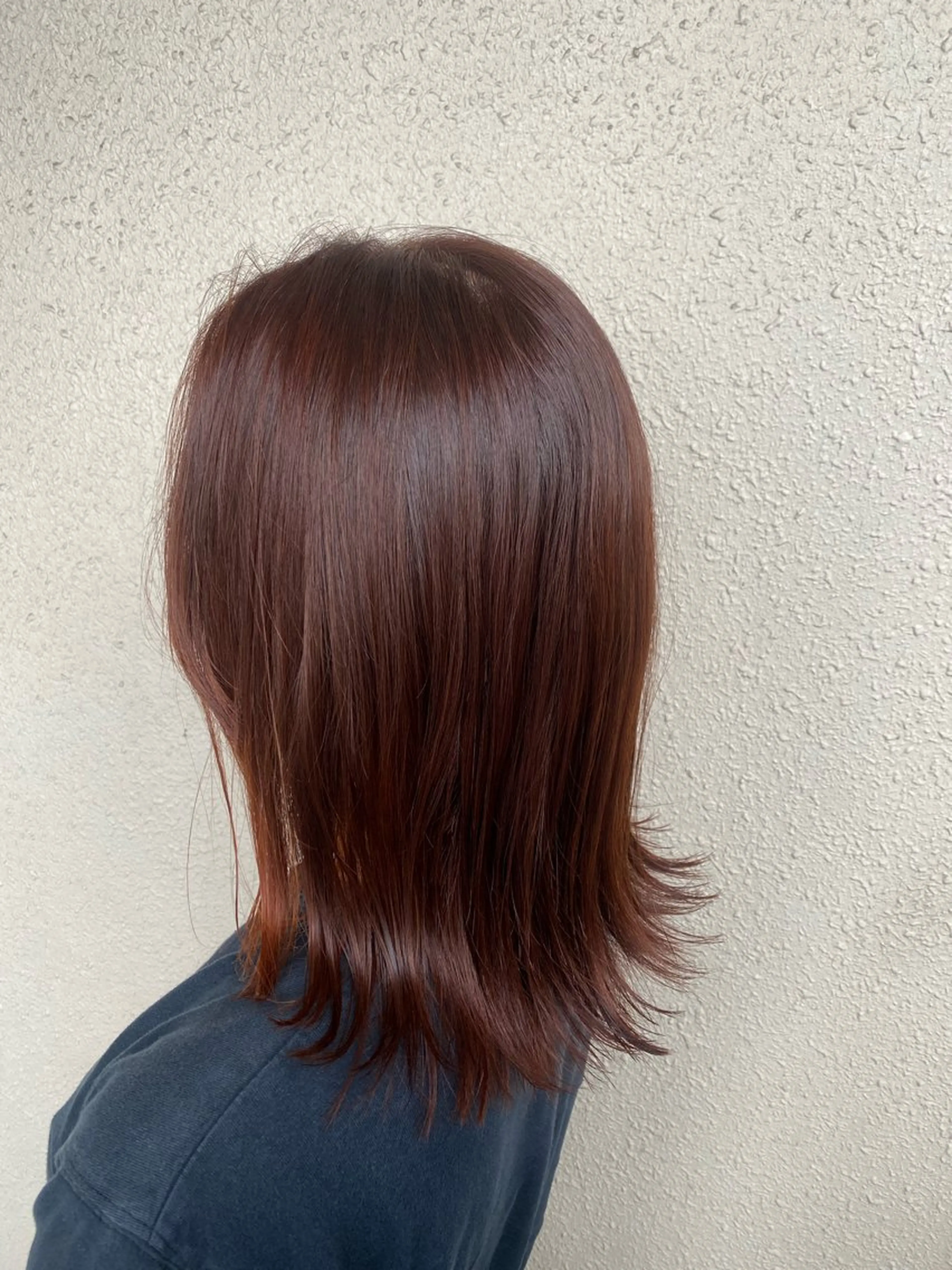 セミロング カラー ブリーチカラーと、髪 質改善。HARUKAのヘアスタイル