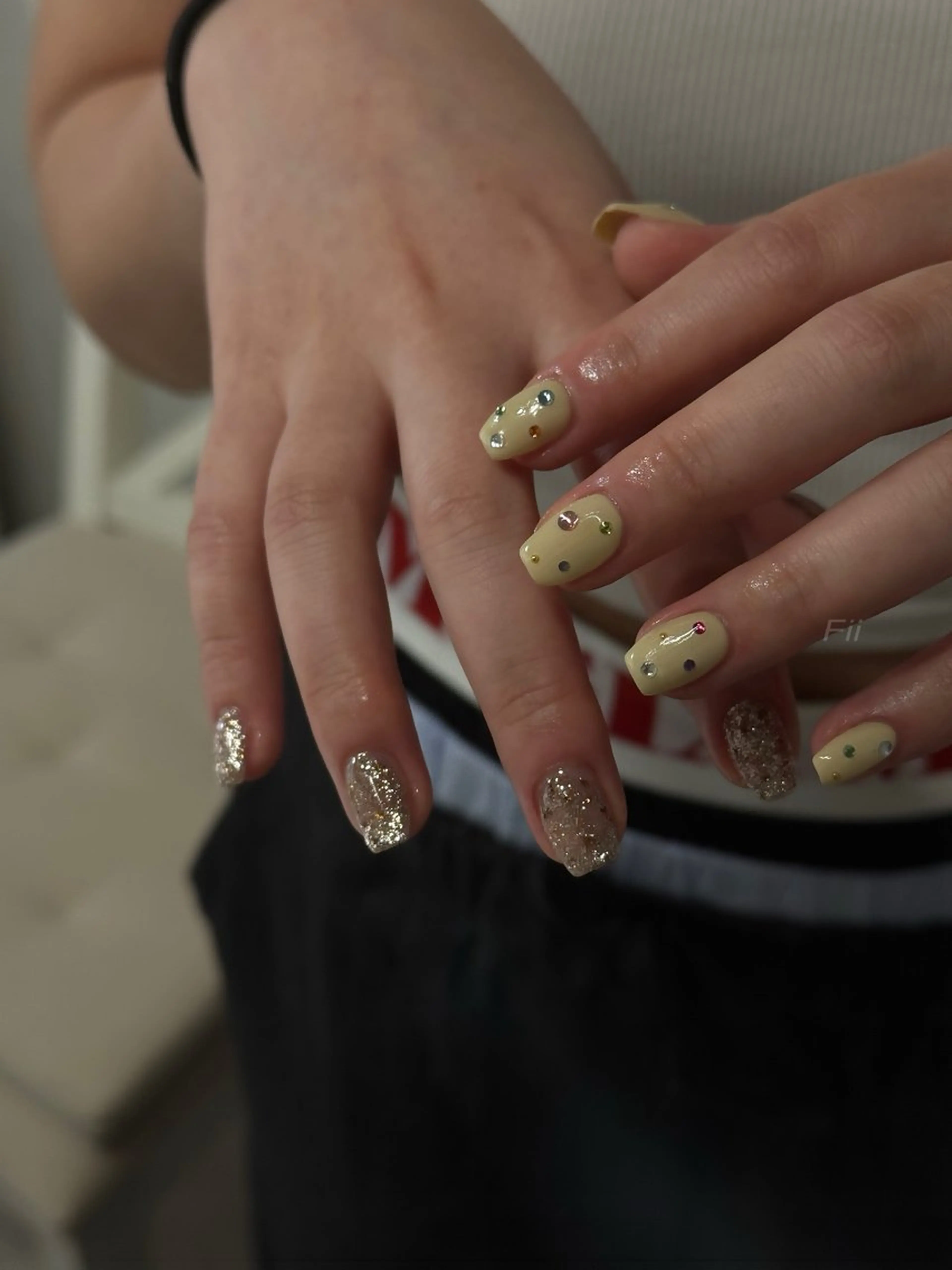 ネイル ラメ(グリッター) ハンドネイル 𝐅𝐢𝐢【本町/ ネイル】Miho💜のその他イメージ