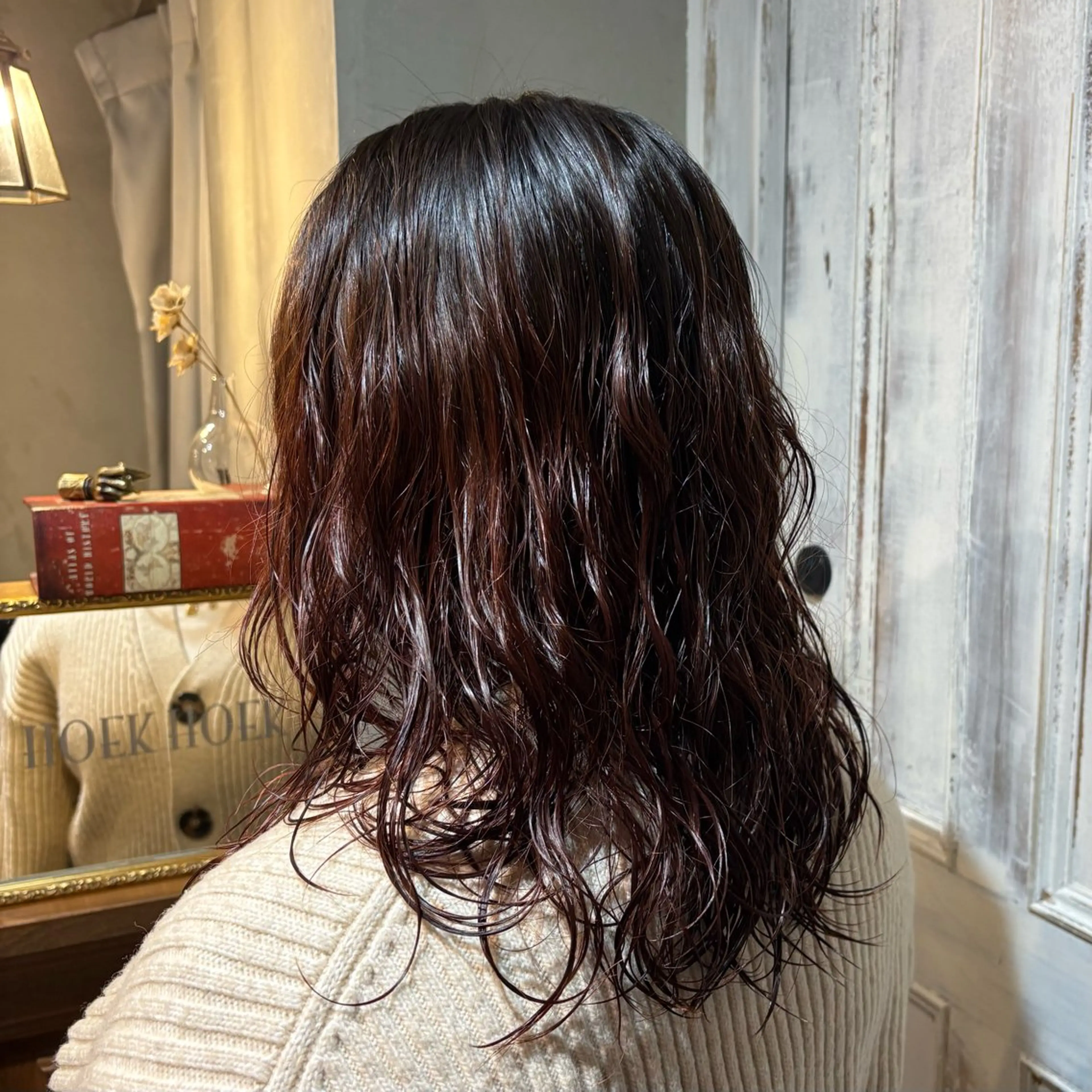 ミディアム パーマ ミディアムパーマ パーマ パーマ/艶感カラー ୨୧ RISAKOのヘアスタイル