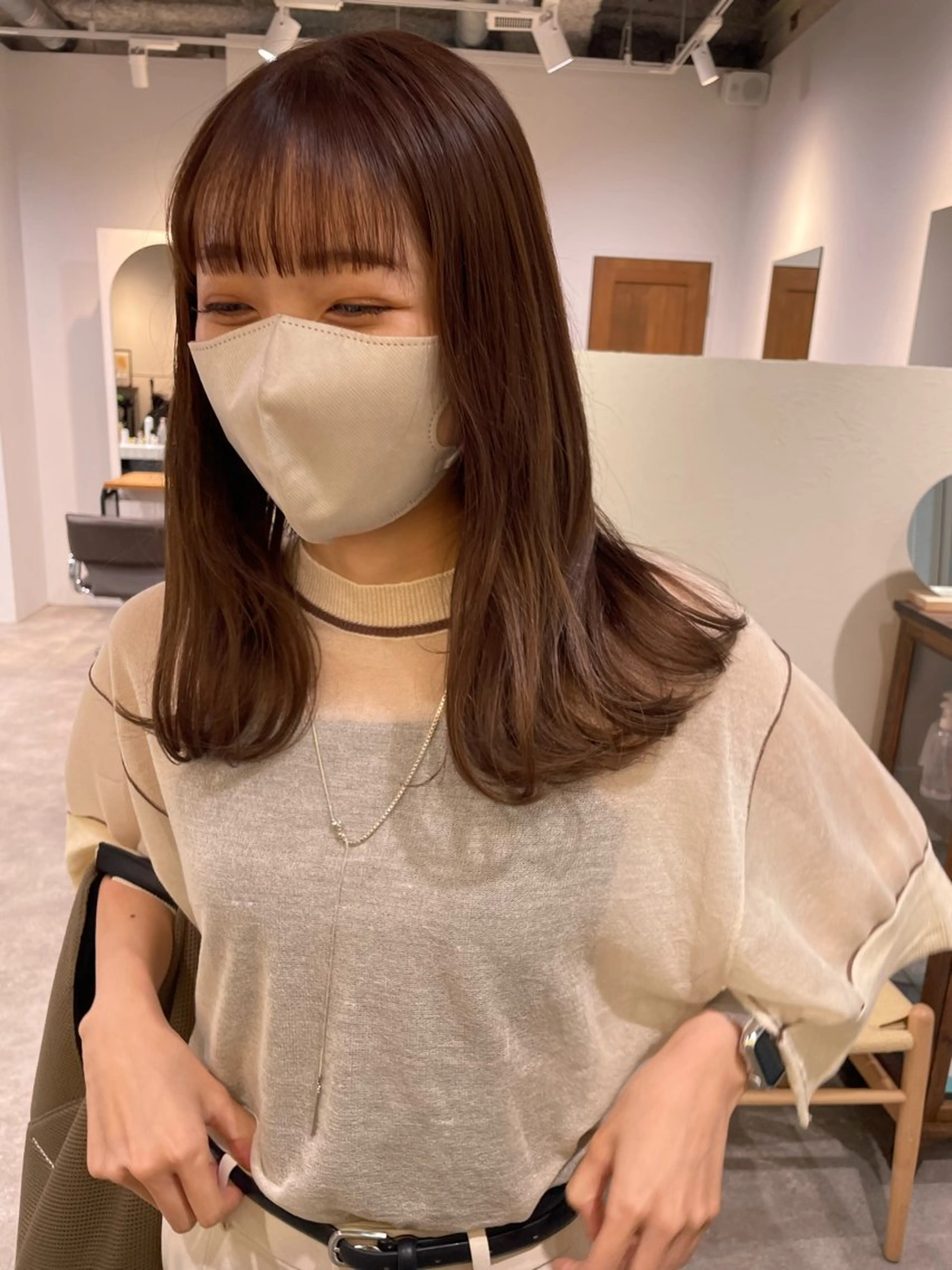 セミロング カラー ♡kyoka /  uyu♡のヘアスタイル