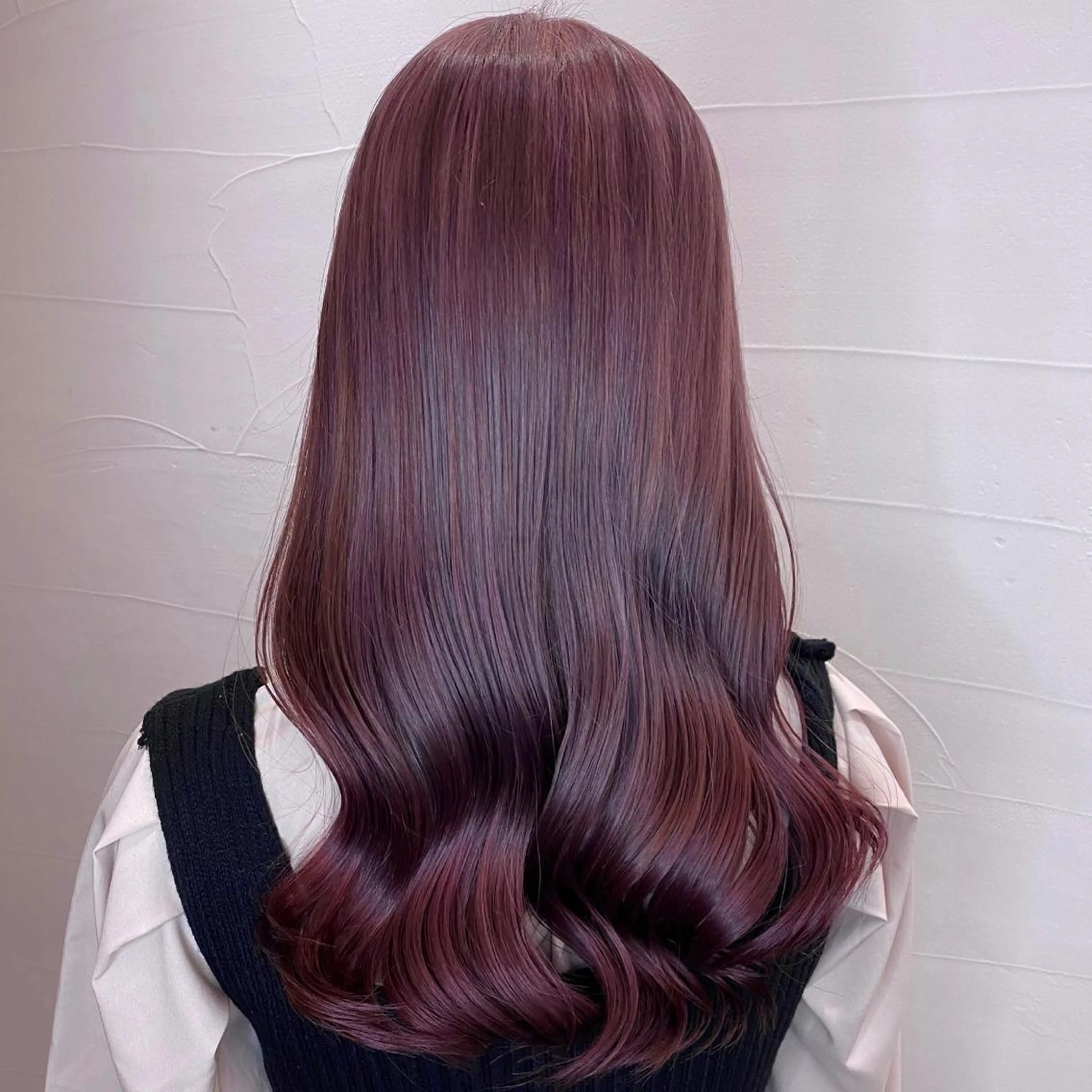 ロング カラー アディクシーカラー バレイヤージュ ミストバング ブリーチ ケアブリーチ ヘアカラー 韓国ヘア特化 💟 ララア 💟のヘアスタイル