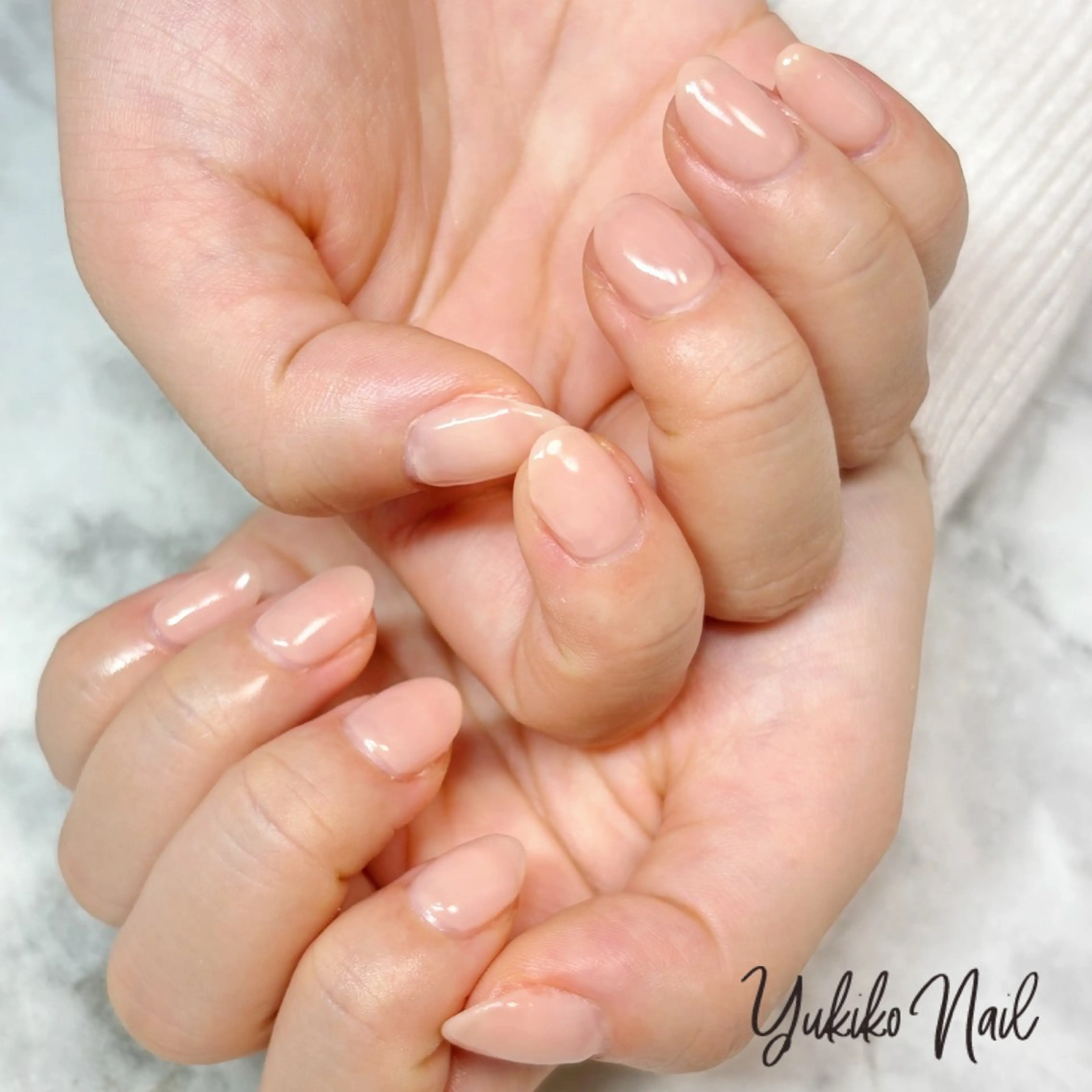 ネイル オフィスネイル ワンカラーネイル シンプルネイル ハンドネイル ユキコ ネイルのネイルデザイン