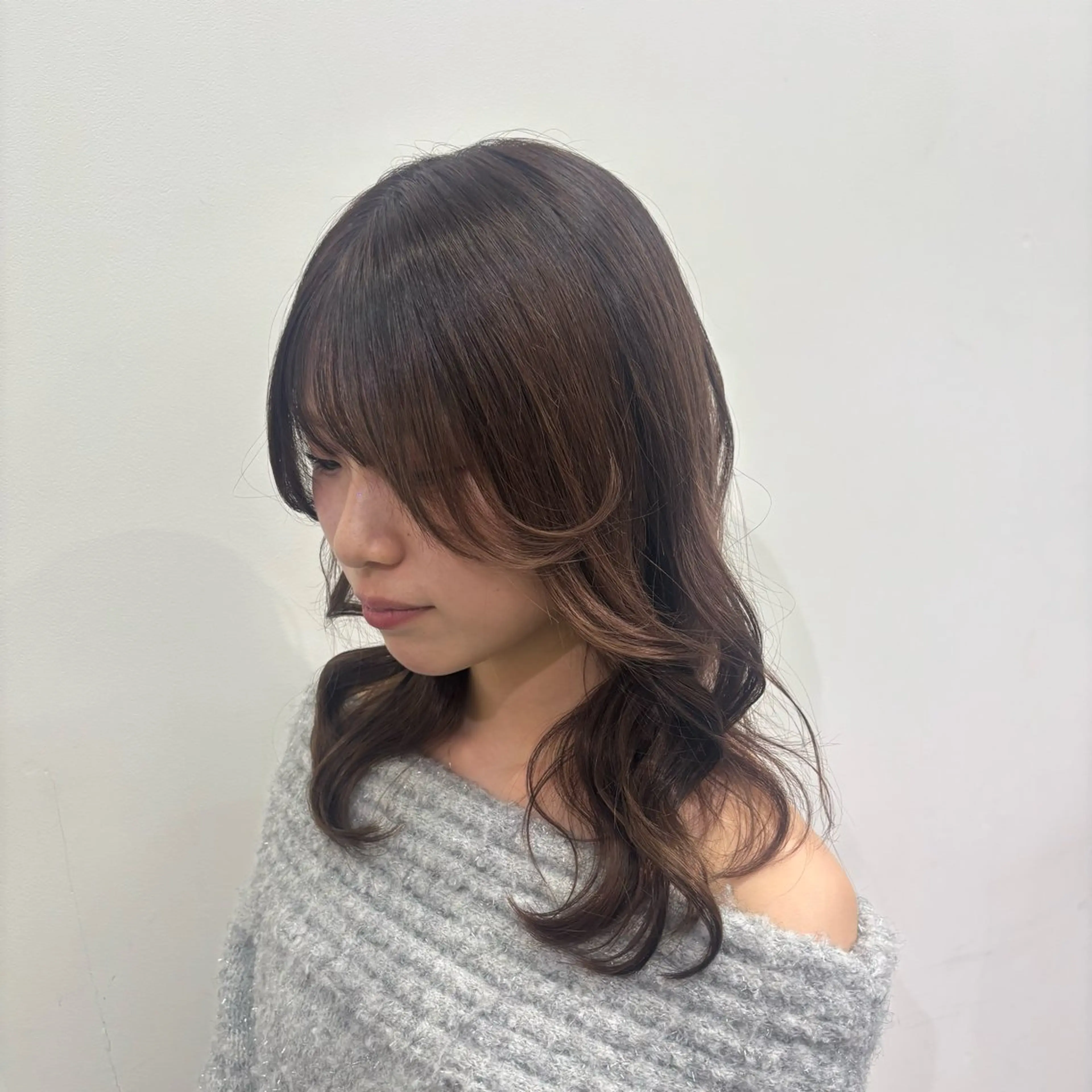 セミロング Luce川崎 クロサワのヘアスタイル