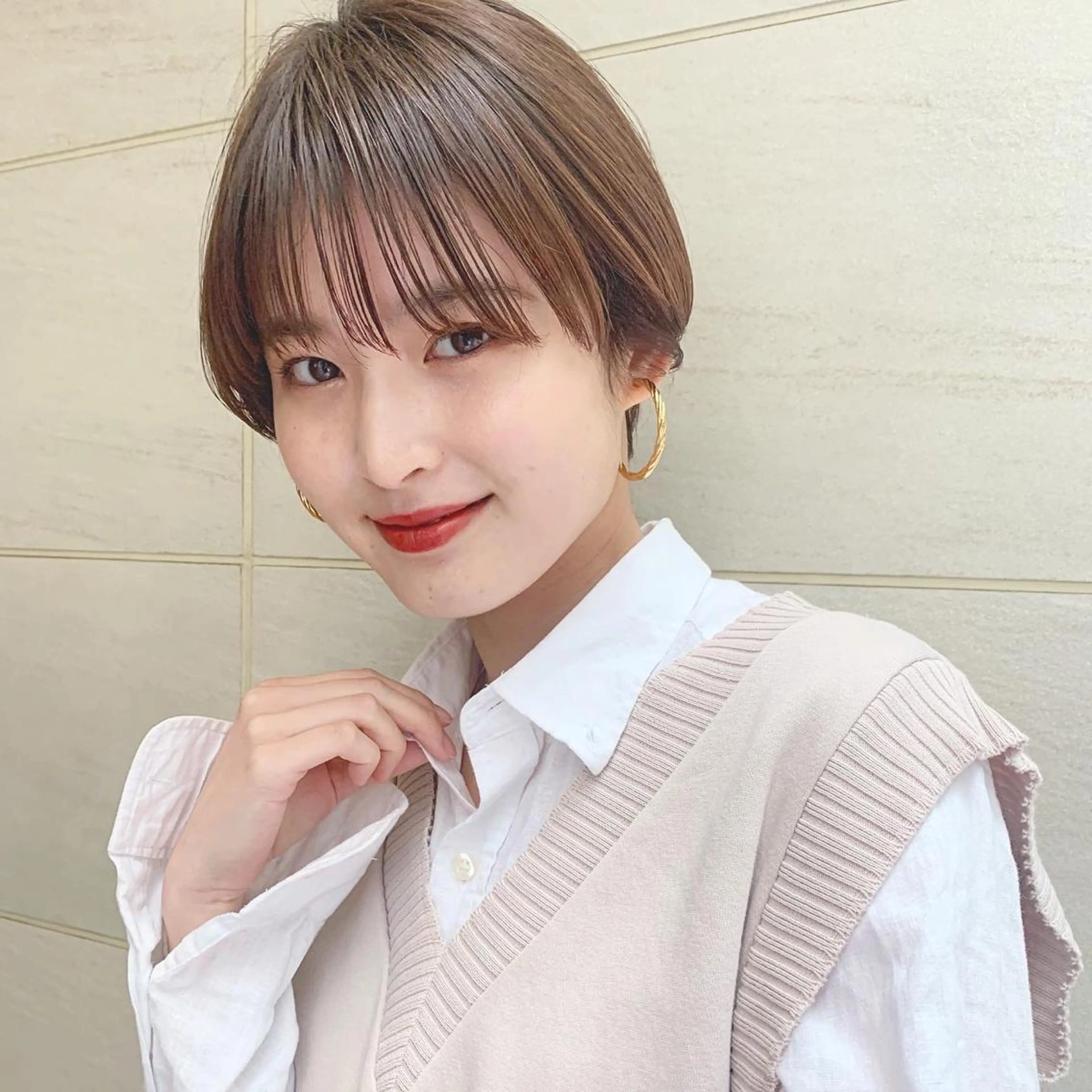 ショート カラー ショートヘア 🌱小顔ヘア/ボブ ミディアム/双葉🌱のヘアスタイル