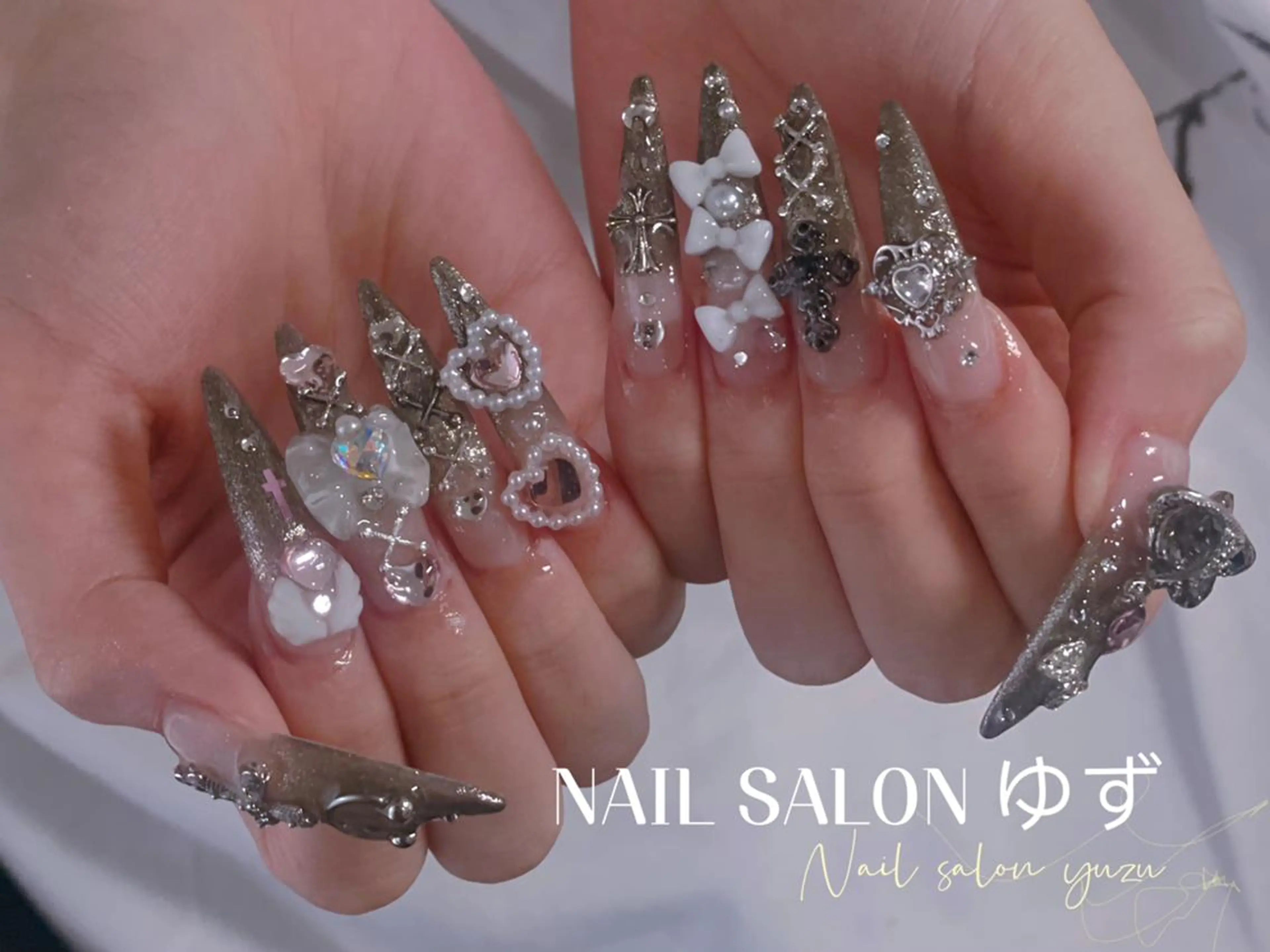 ネイル 長さ出し ハンドネイル ハンドケア MAKI💚💚💚 秋葉原.のネイルデザイン