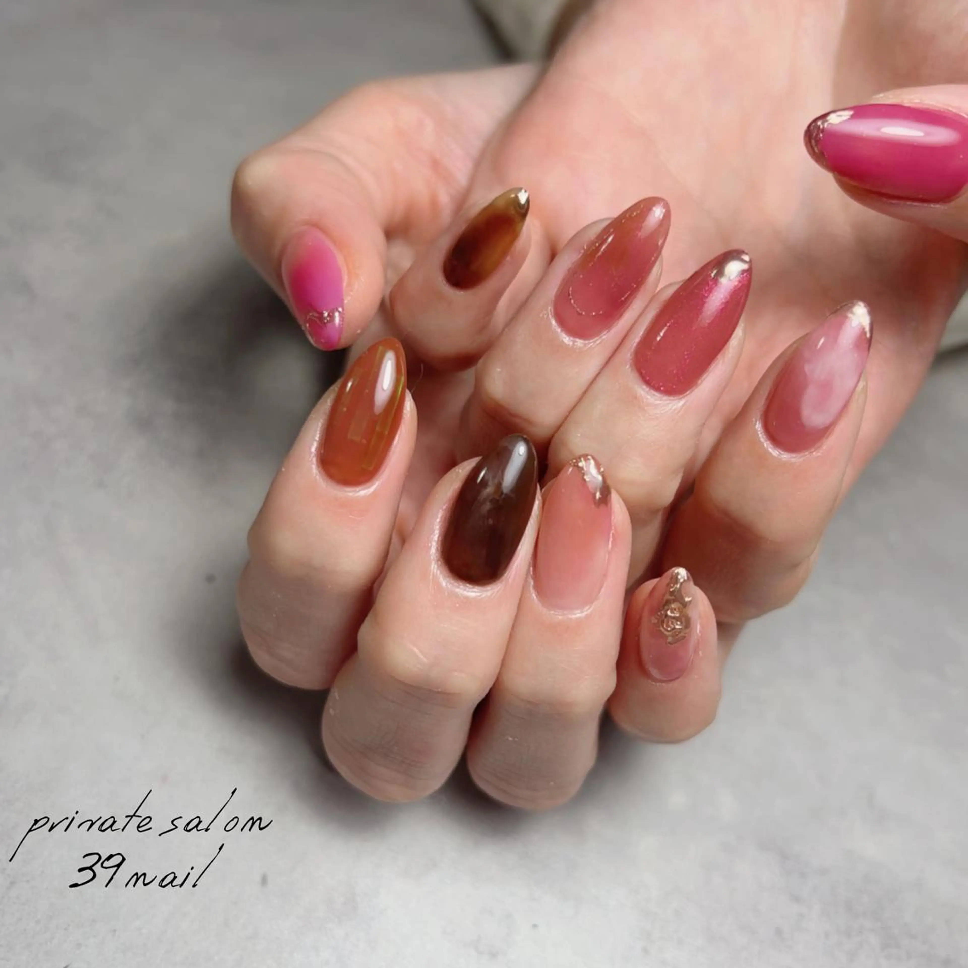 ミディアム ネイル ハンドネイル 京橋 【39nail】のネイルデザイン