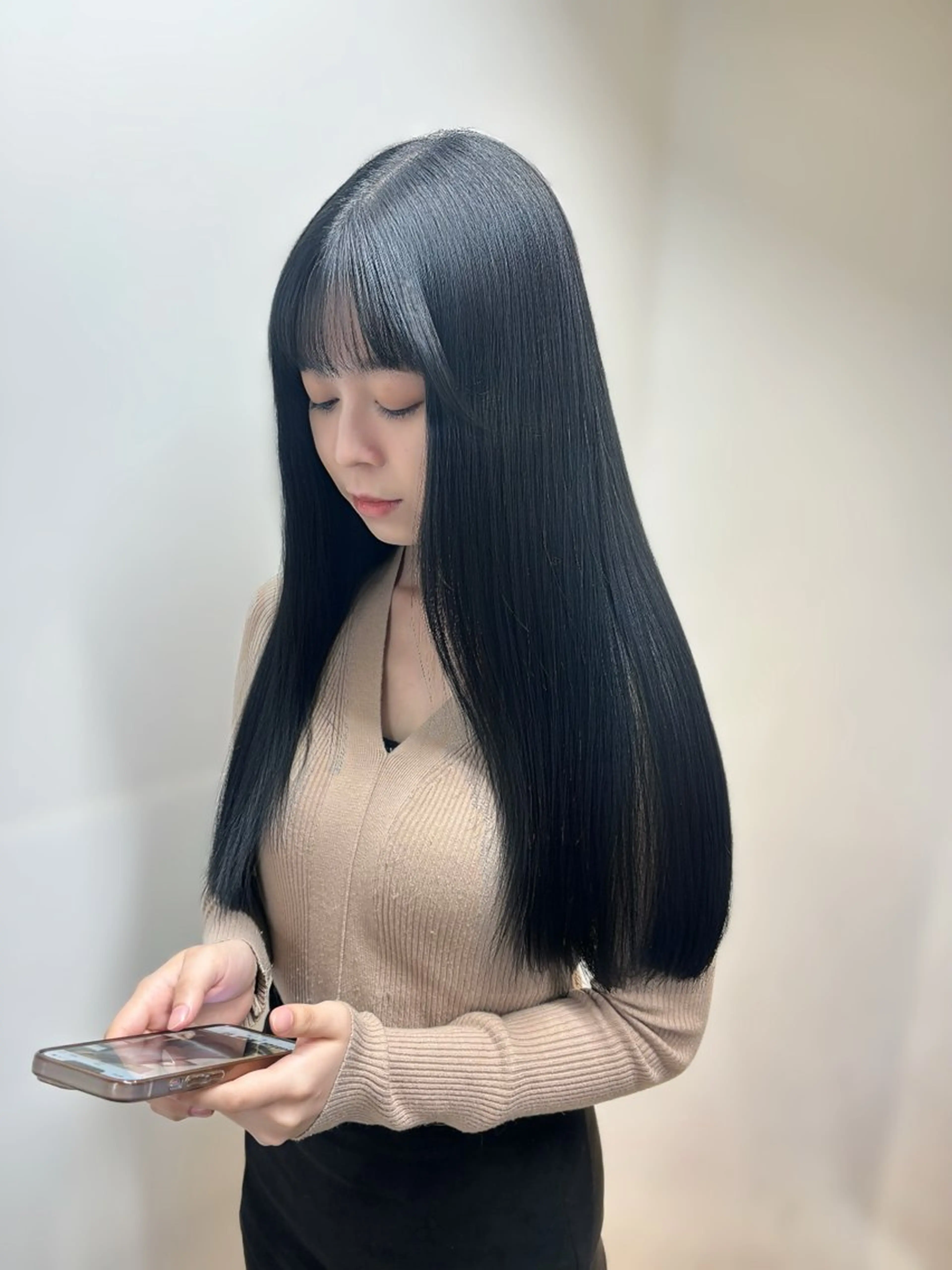 髪質改善ストレート＋カラー＋カットの写真