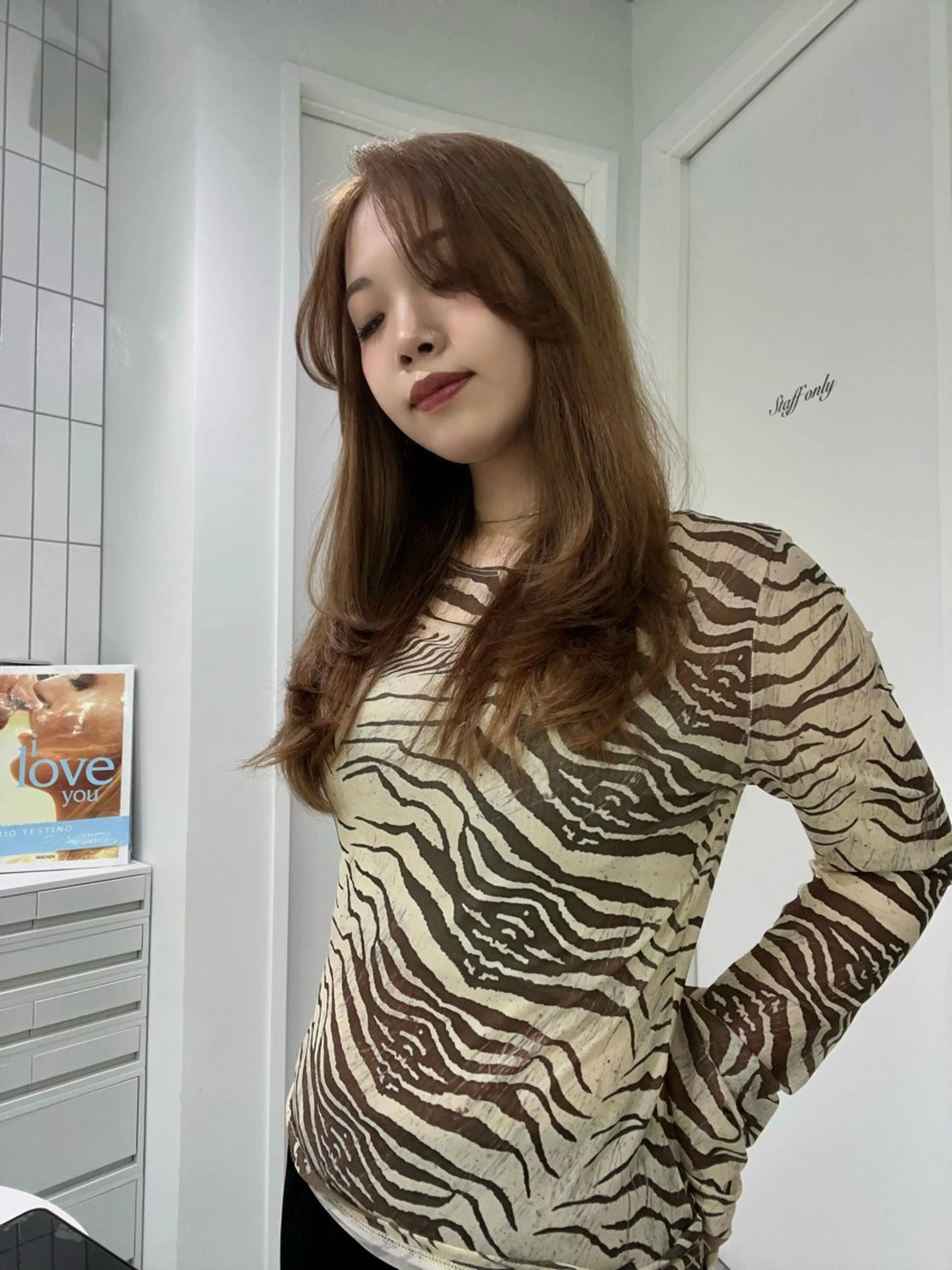 ロング カラー ヘアカラー Risa／盛れる レイヤー／艶カラーのヘアスタイル