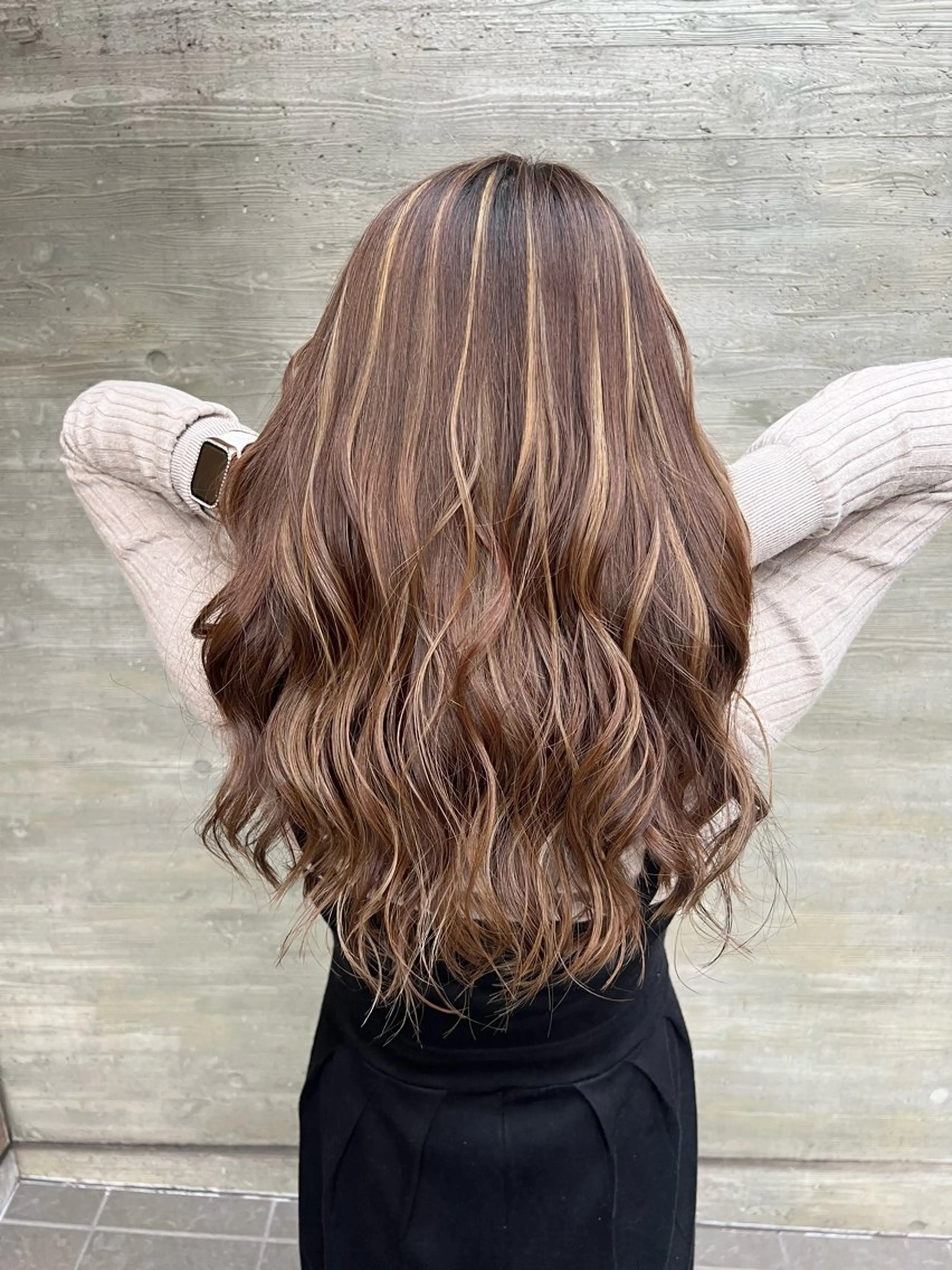 カット+ケアハイライト+カラー+Aujua4stepトリートメントの写真