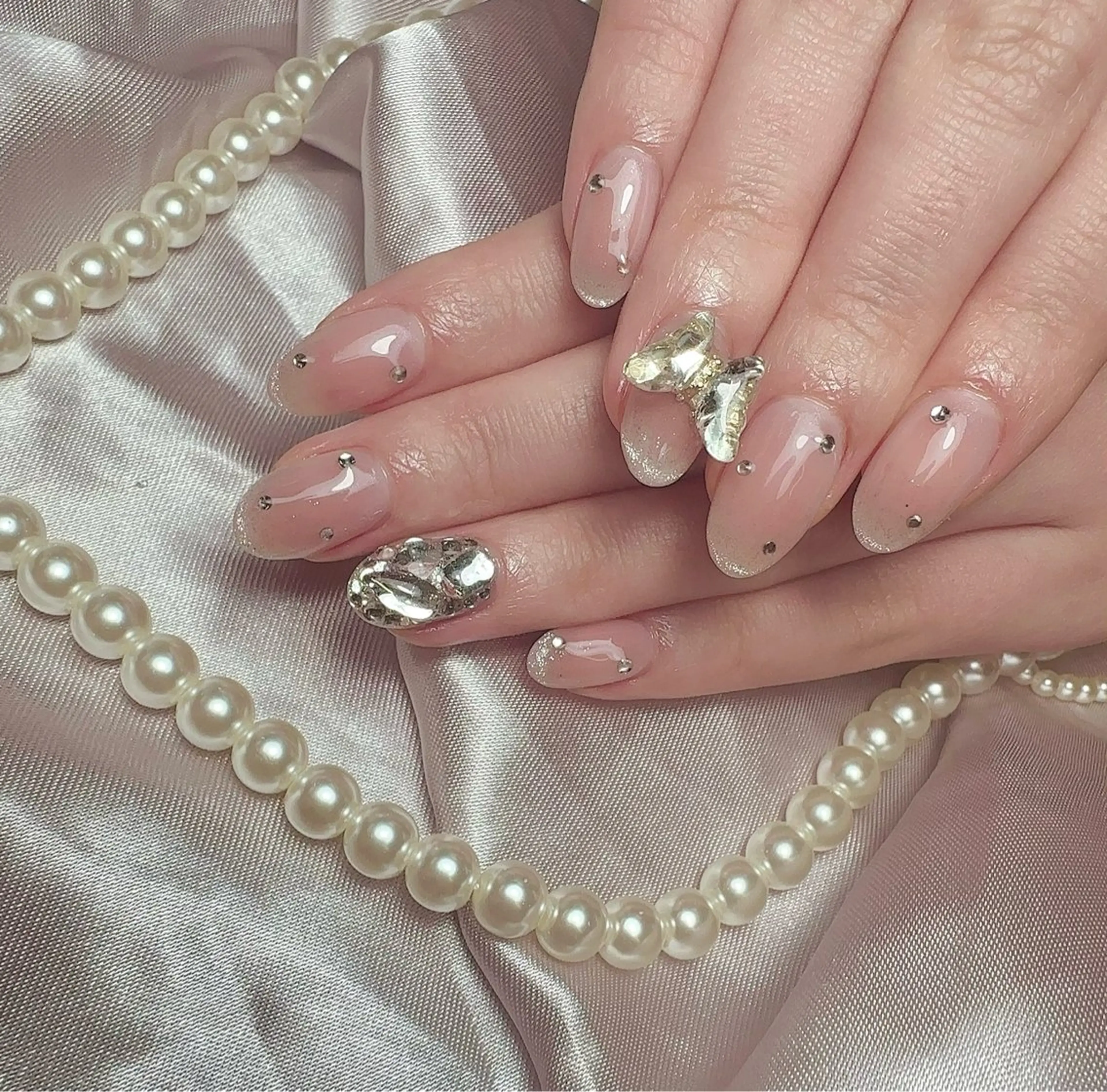 ネイル アートネイル 入学式 ハート マグネットネイル 持ち込み ハンドネイル Nailsalon Mimiy..♡のネイルデザイン