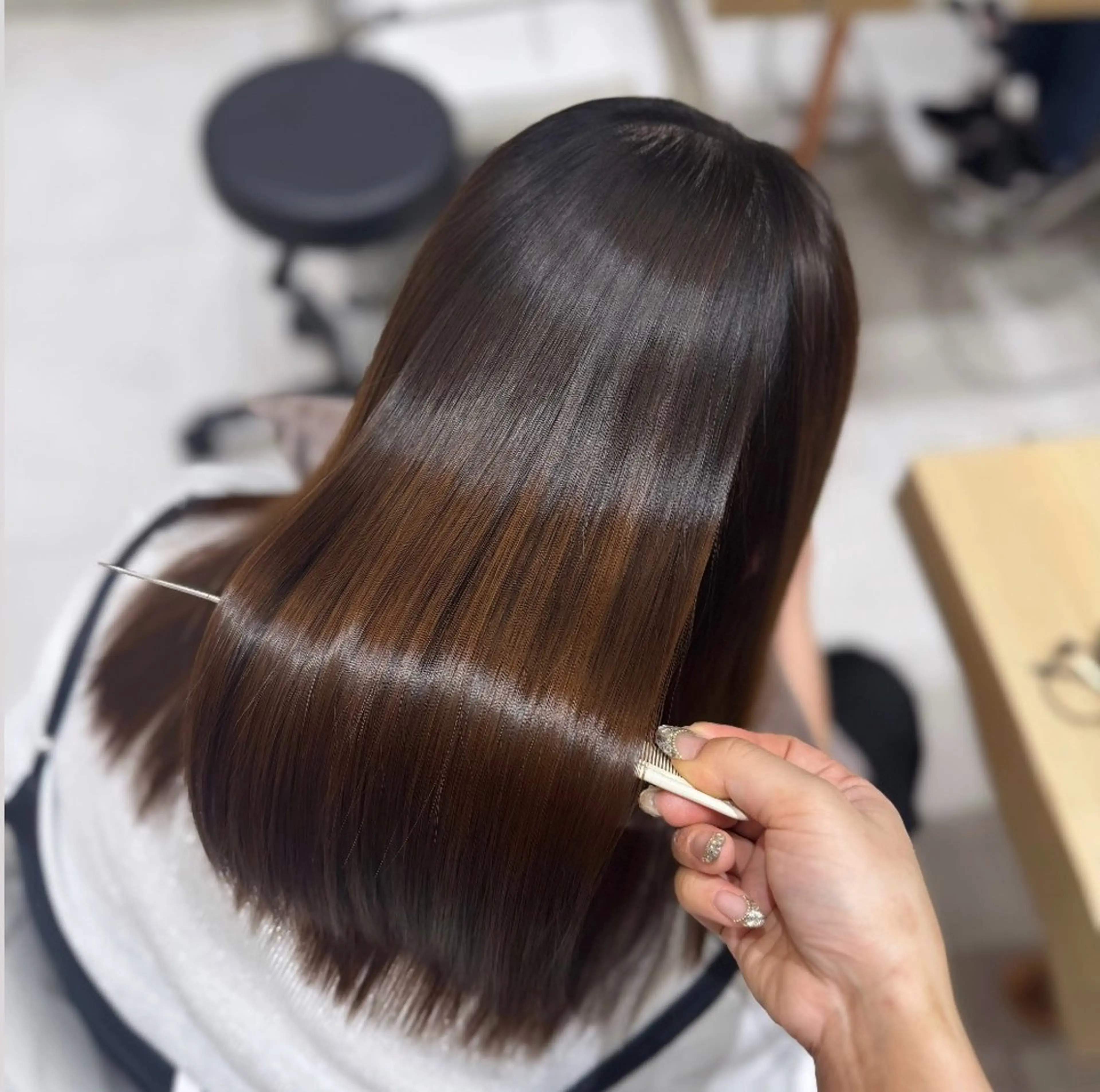 ミディアム 京都河原町 髪質改善🌛‧˚花綸のヘアスタイル