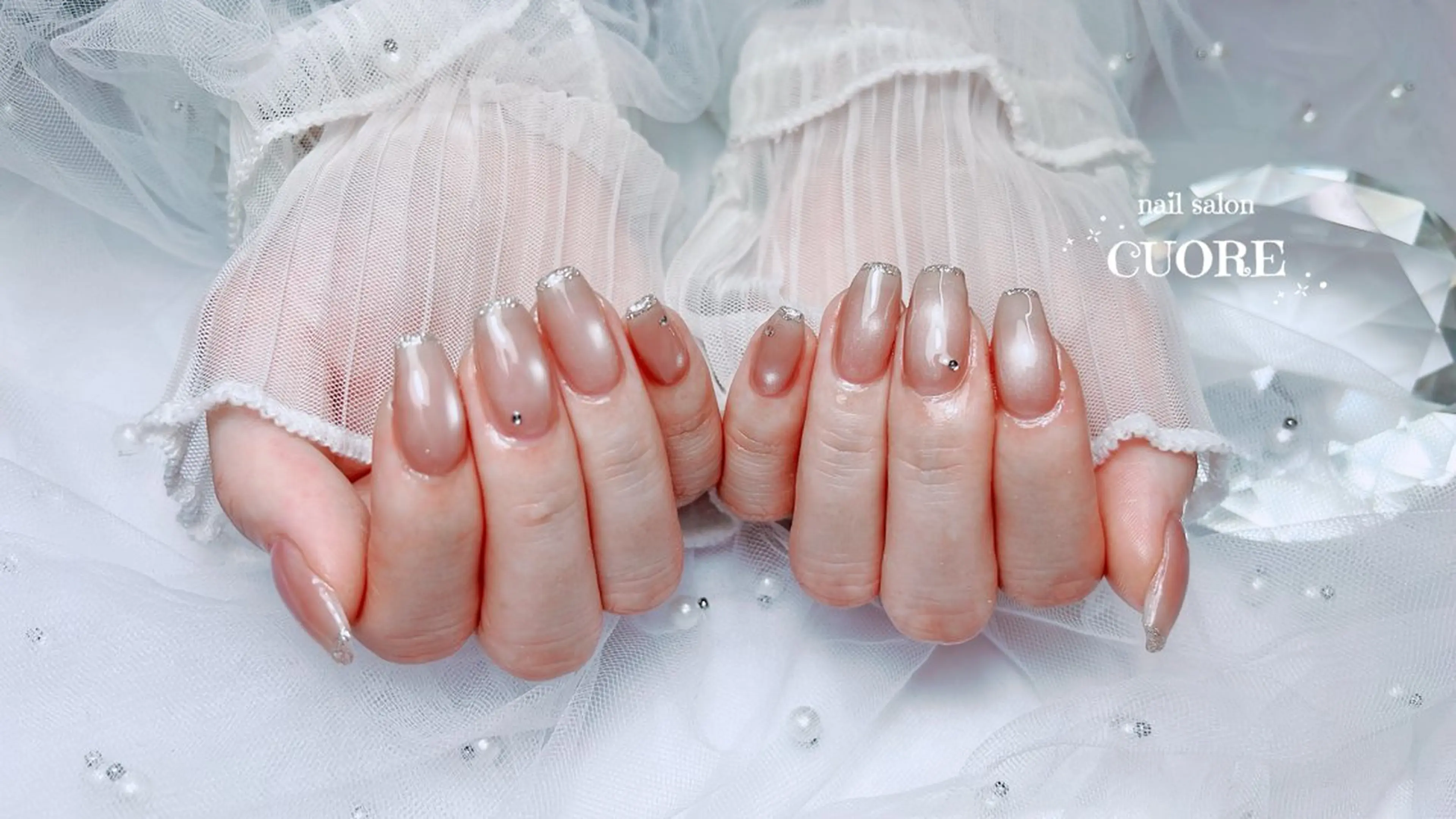 ネイル マグネットネイル オフィスネイル シンプルネイル nail salon CUOREのネイルデザイン