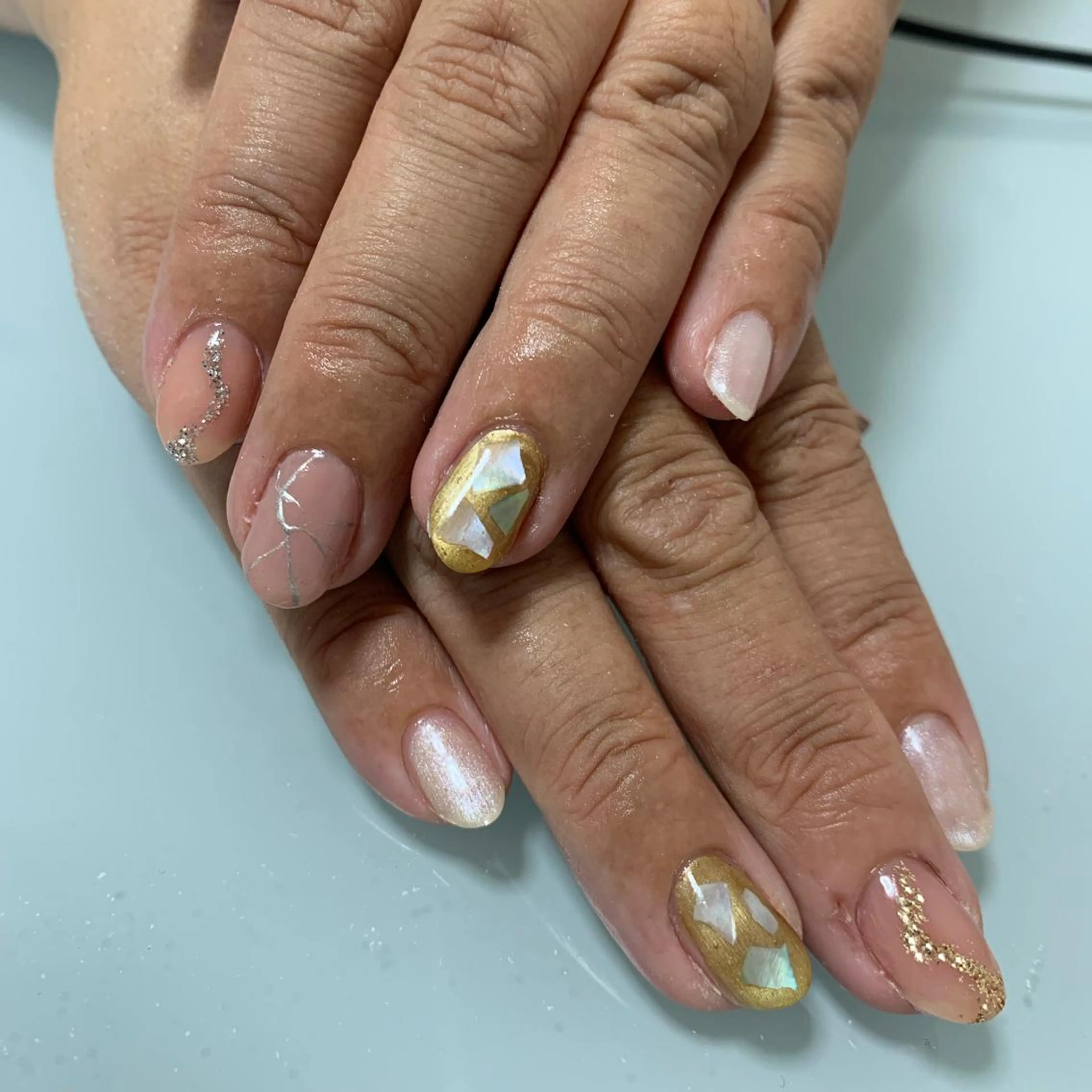 ネイル ハンドネイル 🌙🫧CHARME (RUKA)🦋🫧のネイルデザイン