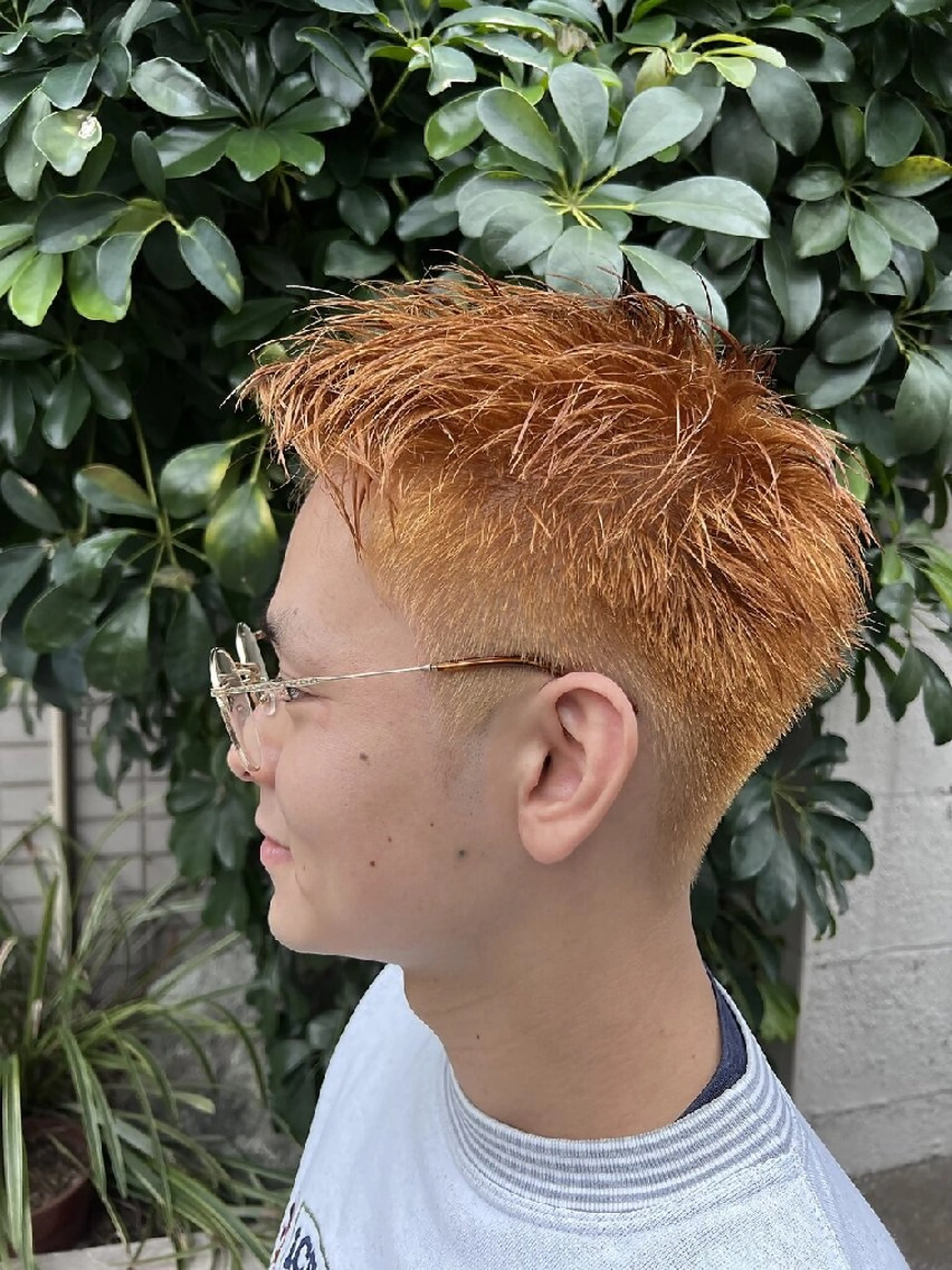 ショート カラー パーマ ヘアアレンジ メンズ メンズハイトーン スパイキーショート ハイトーンカラー ショートヘア 【毛流れヘア】 人気No.1/ユウキのヘアスタイル