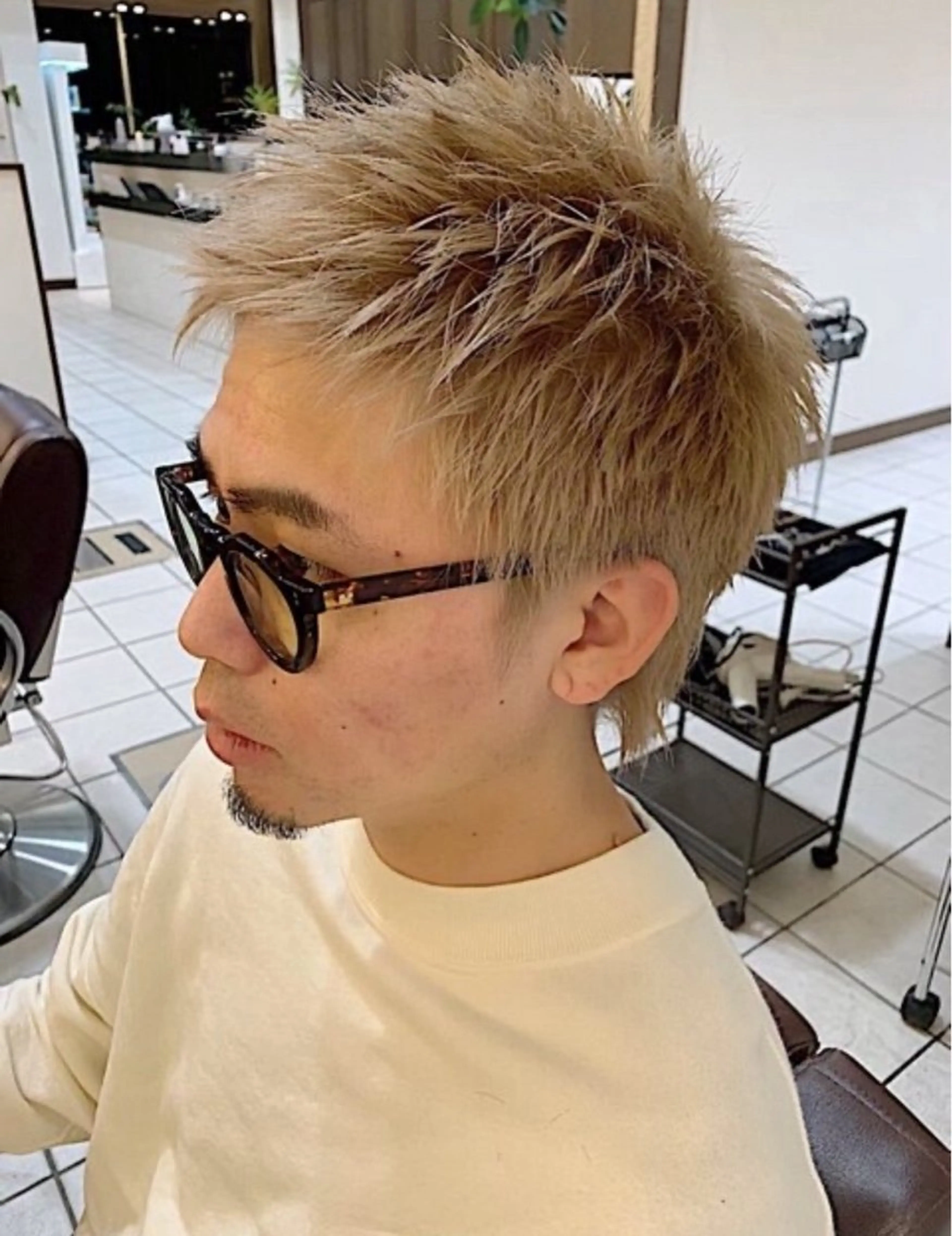 💙メンズ カット+ケアブリーチ&ダブルカラー+保護トリートメント¥15,950→¥11,000の写真