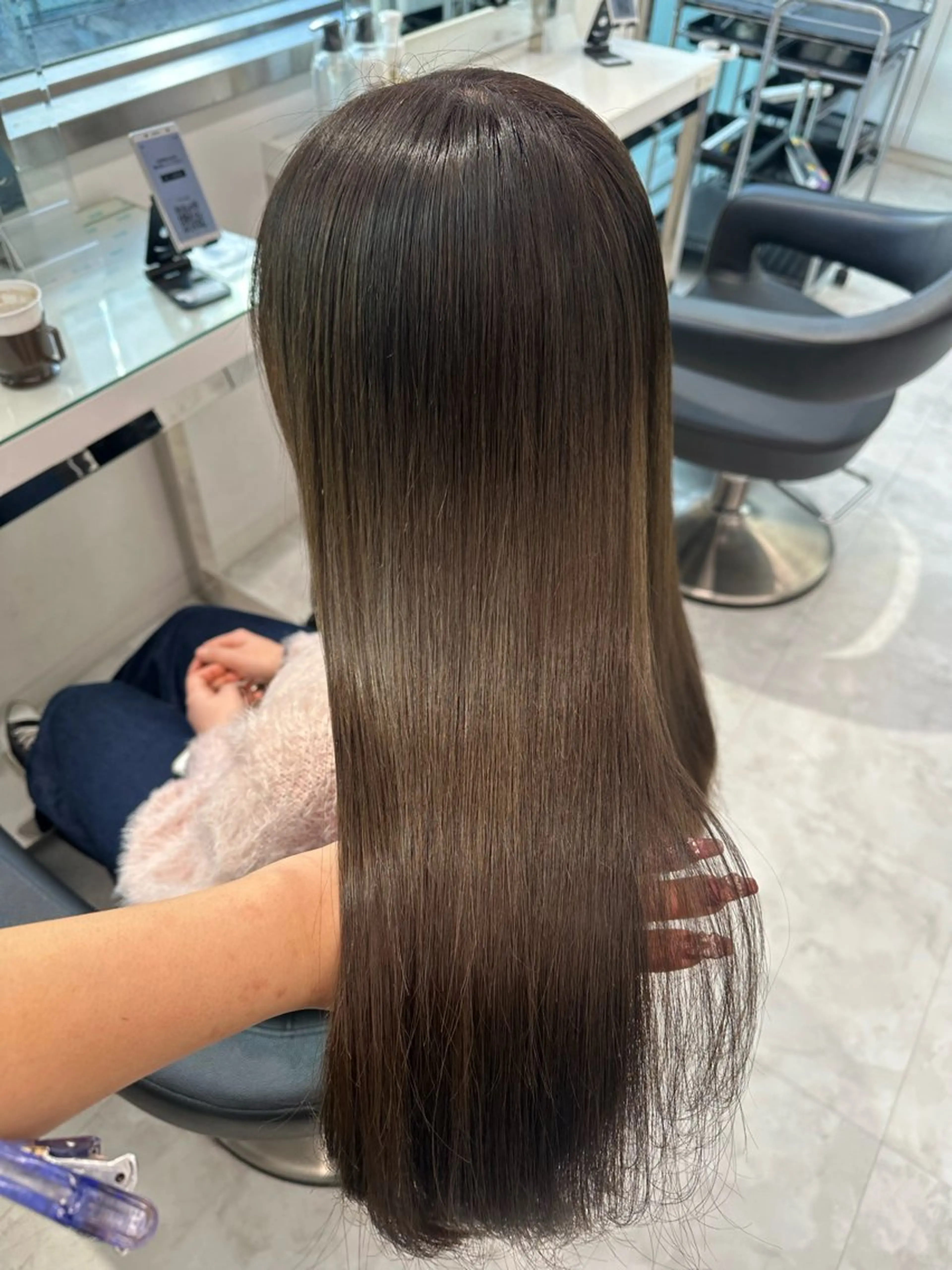 セミロング カラー ヘアカラー トリートメント ヘッドスパ ヘアセット ❄最強かわいいカラー ❄️MINA❄️のヘアスタイル