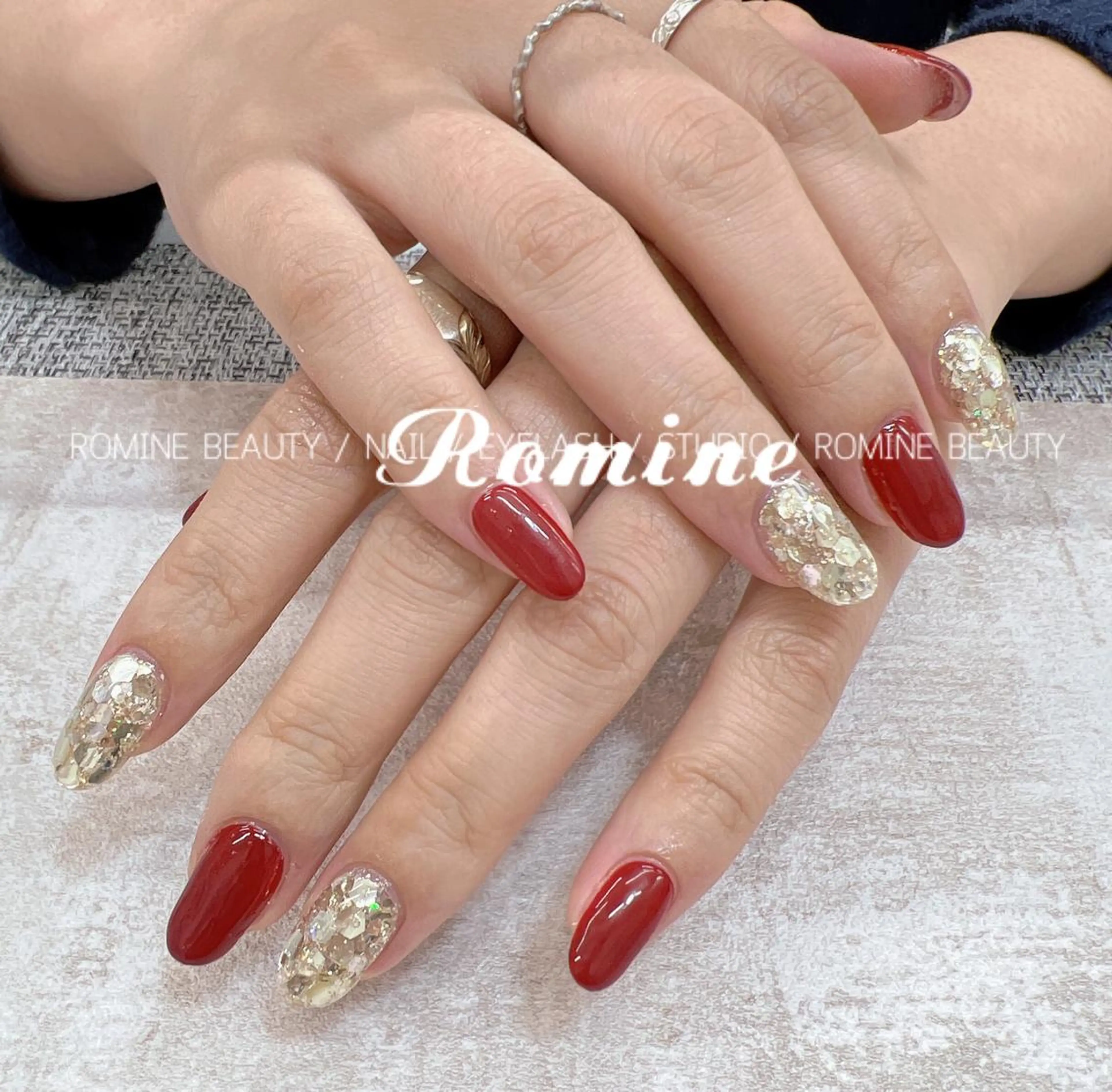 ネイル ハンドネイル Romine アイラッシュ&ネイルのマツエク・マツパデザイン