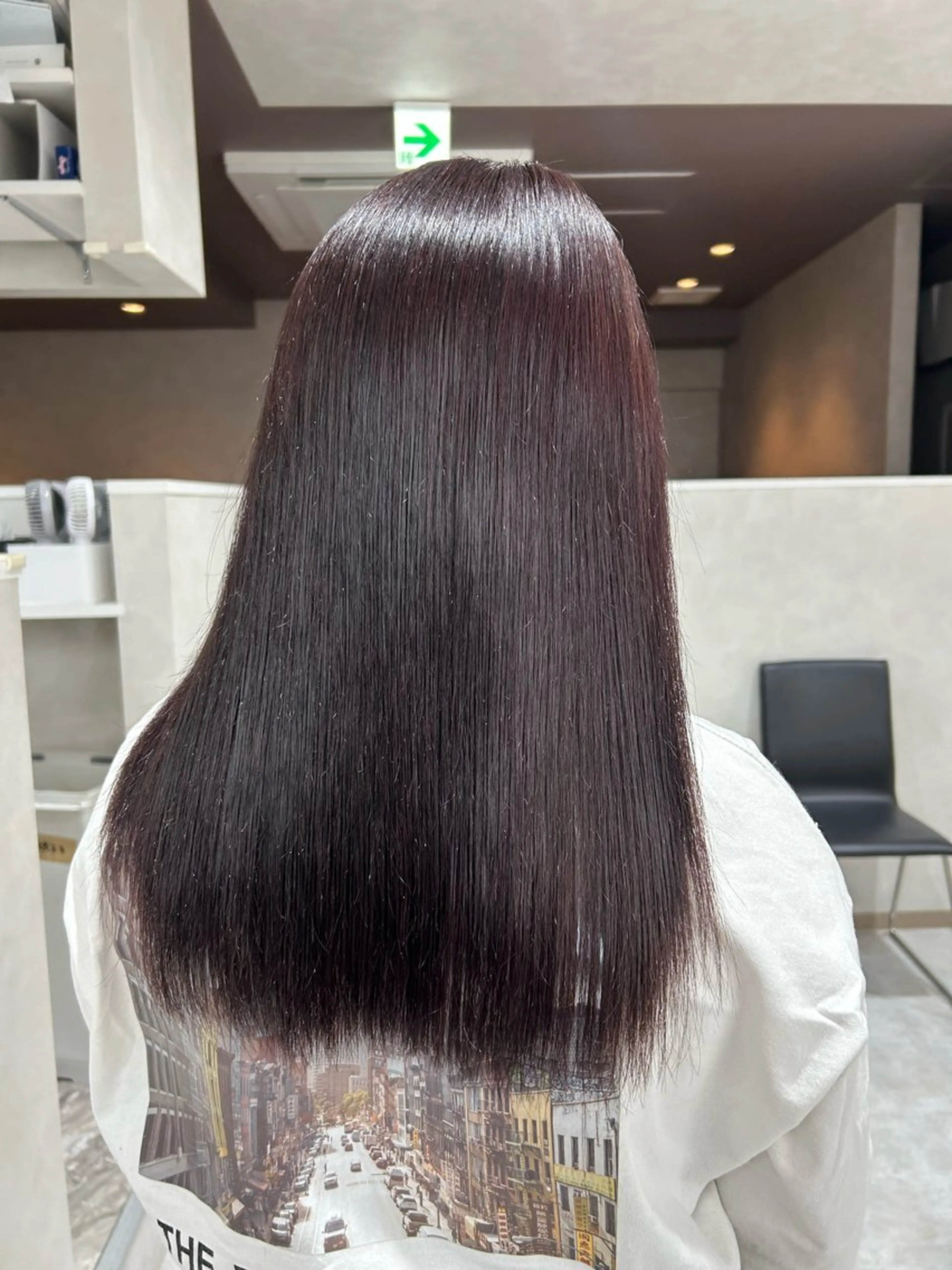 ロング カラー ブリーチ ボルドーカラー 柔らかカラー🤎 luna🧸🤎のヘアスタイル