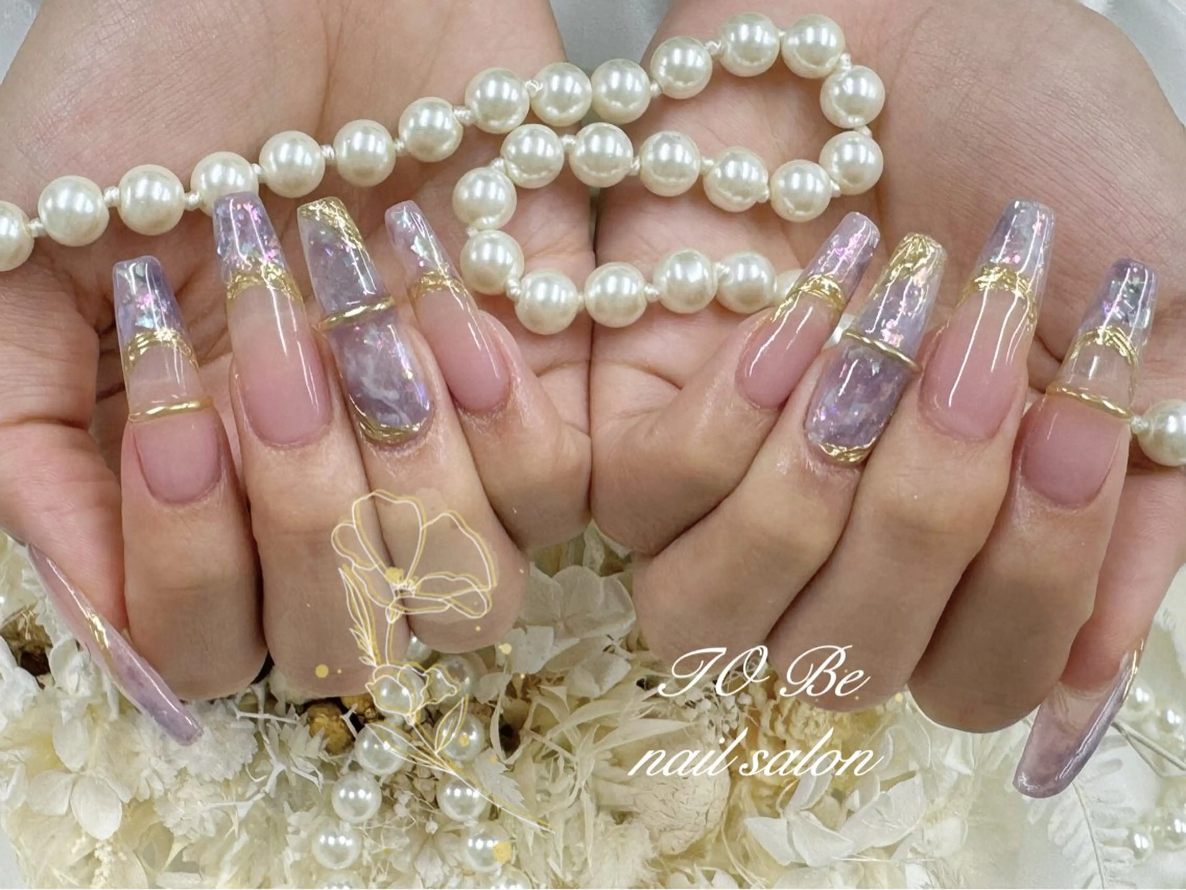 ロング Nail Salon To Be珈月のネイルデザイン