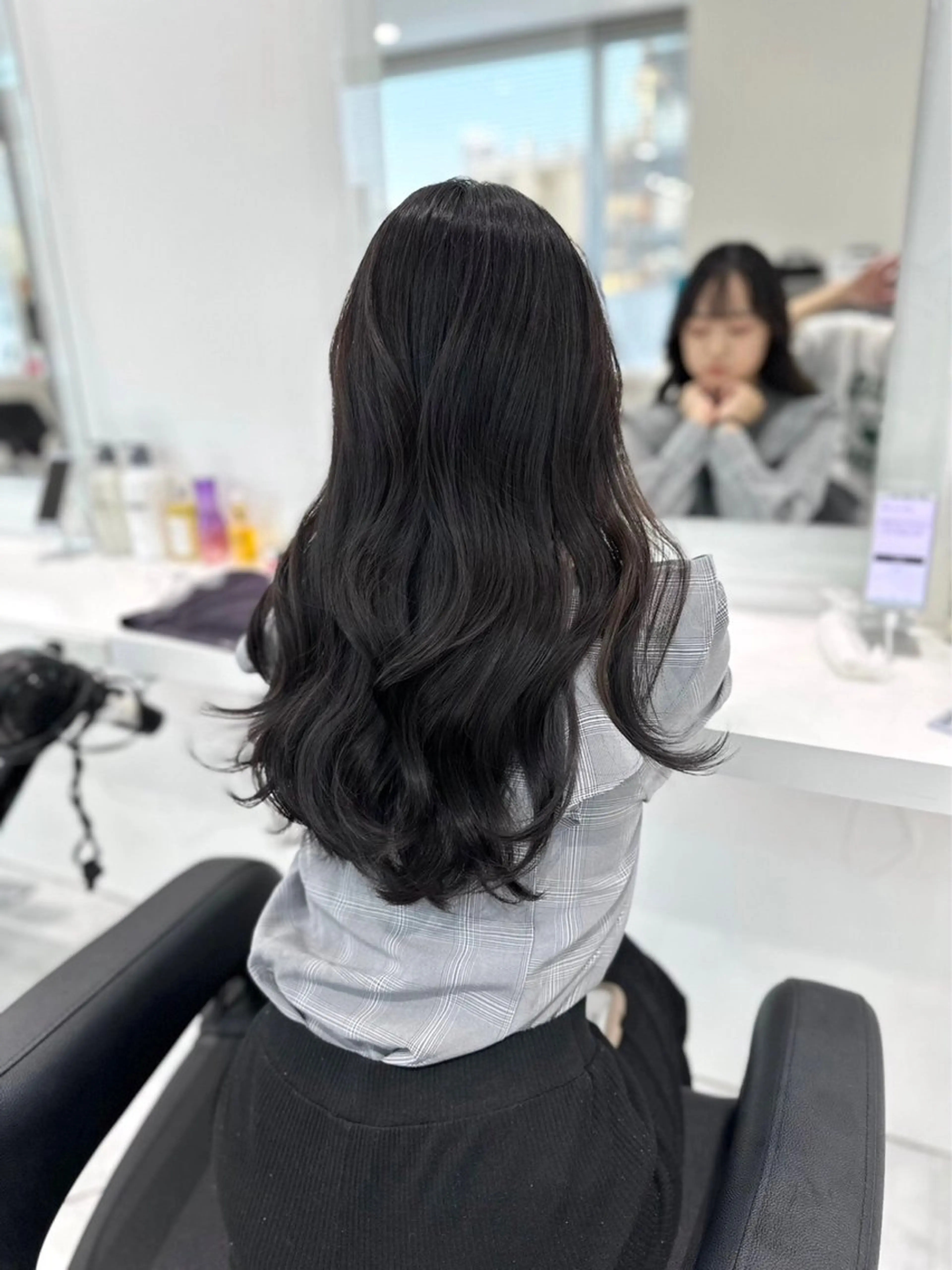 ロング カラー ヘアカラー 寒色❄️韓国カラー Ukyouのヘアスタイル