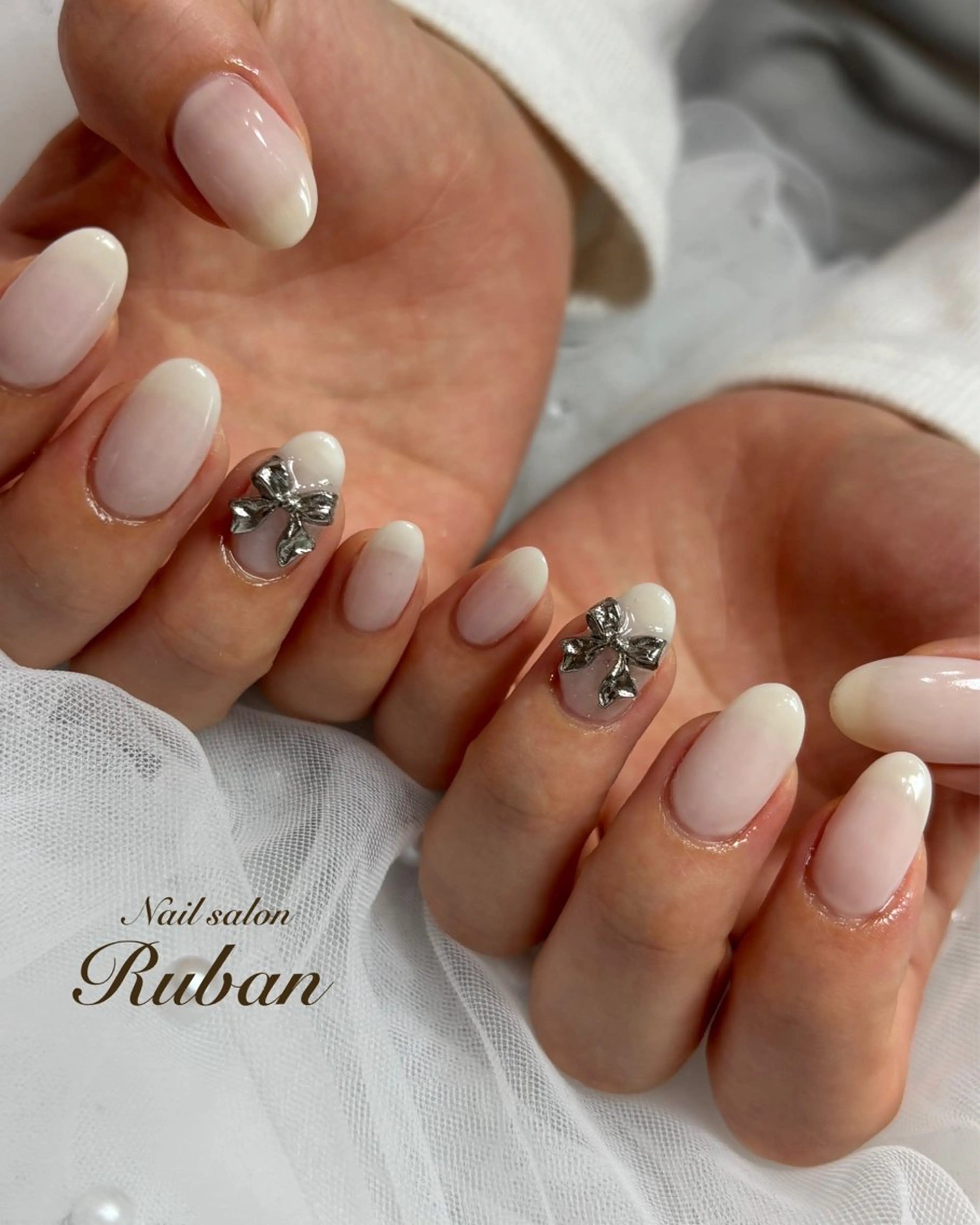 ネイル ワンカラーネイル リボン Nail salon Rubanのネイルデザイン