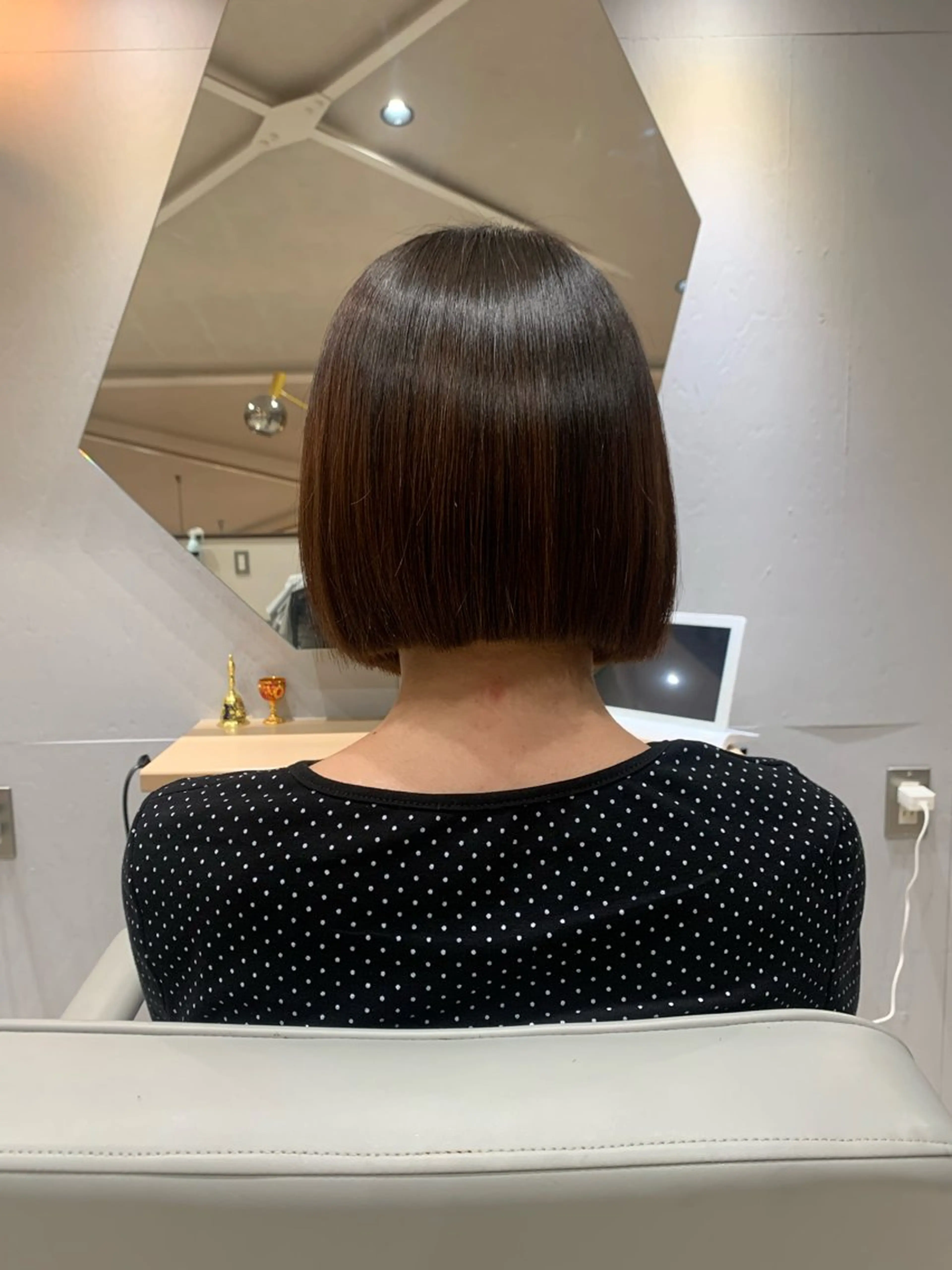 ショート ボブ 縮毛矯正 縮毛矯正 本多 永佳のヘアスタイル