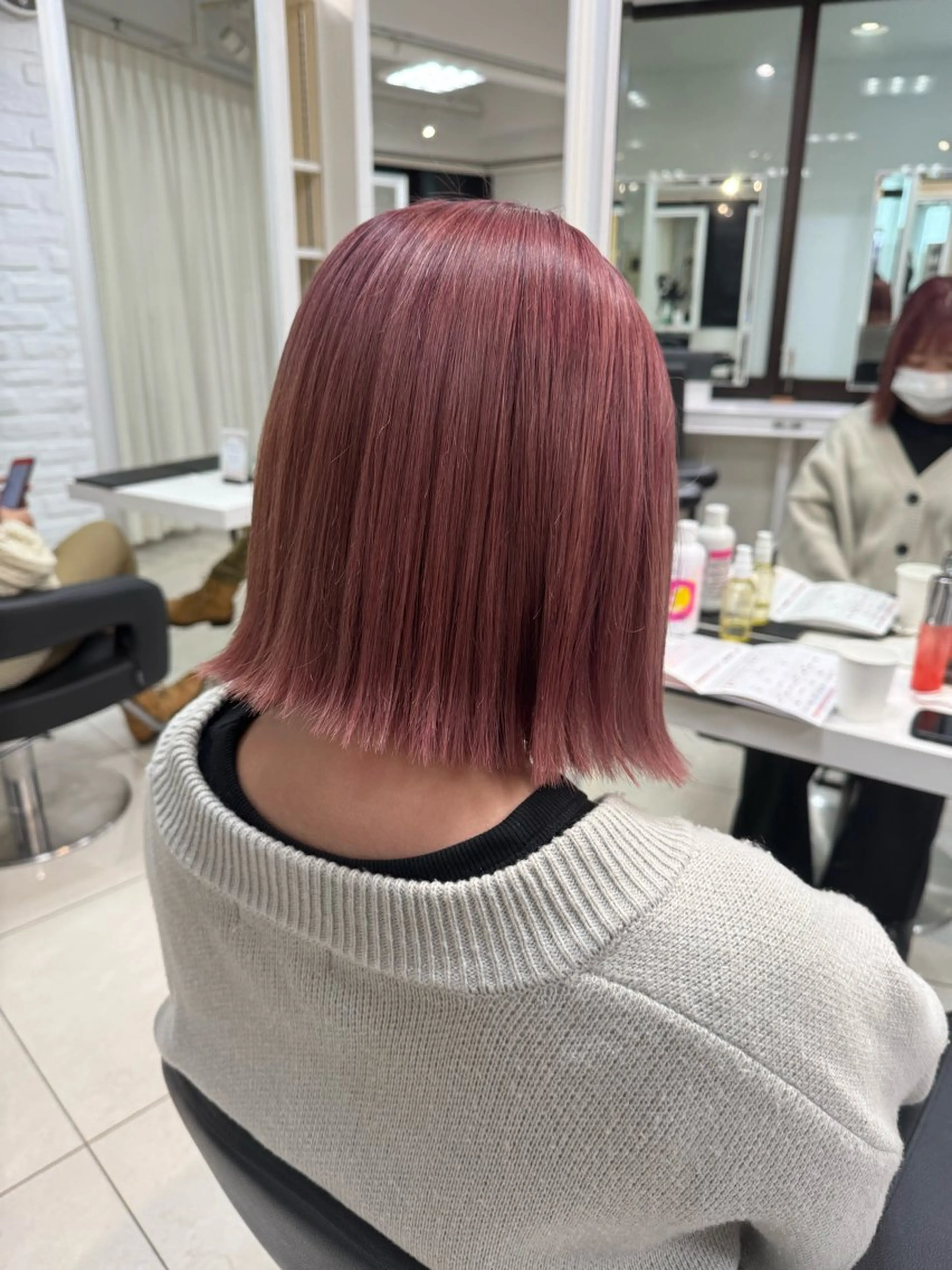 ミディアム カラー ブリーチ ラベンダーカラー ピンクカラー ピンクラベンダー カット ヘアカラー トリートメント 【髪質改善】 kasumi🌷🌷のヘアスタイル