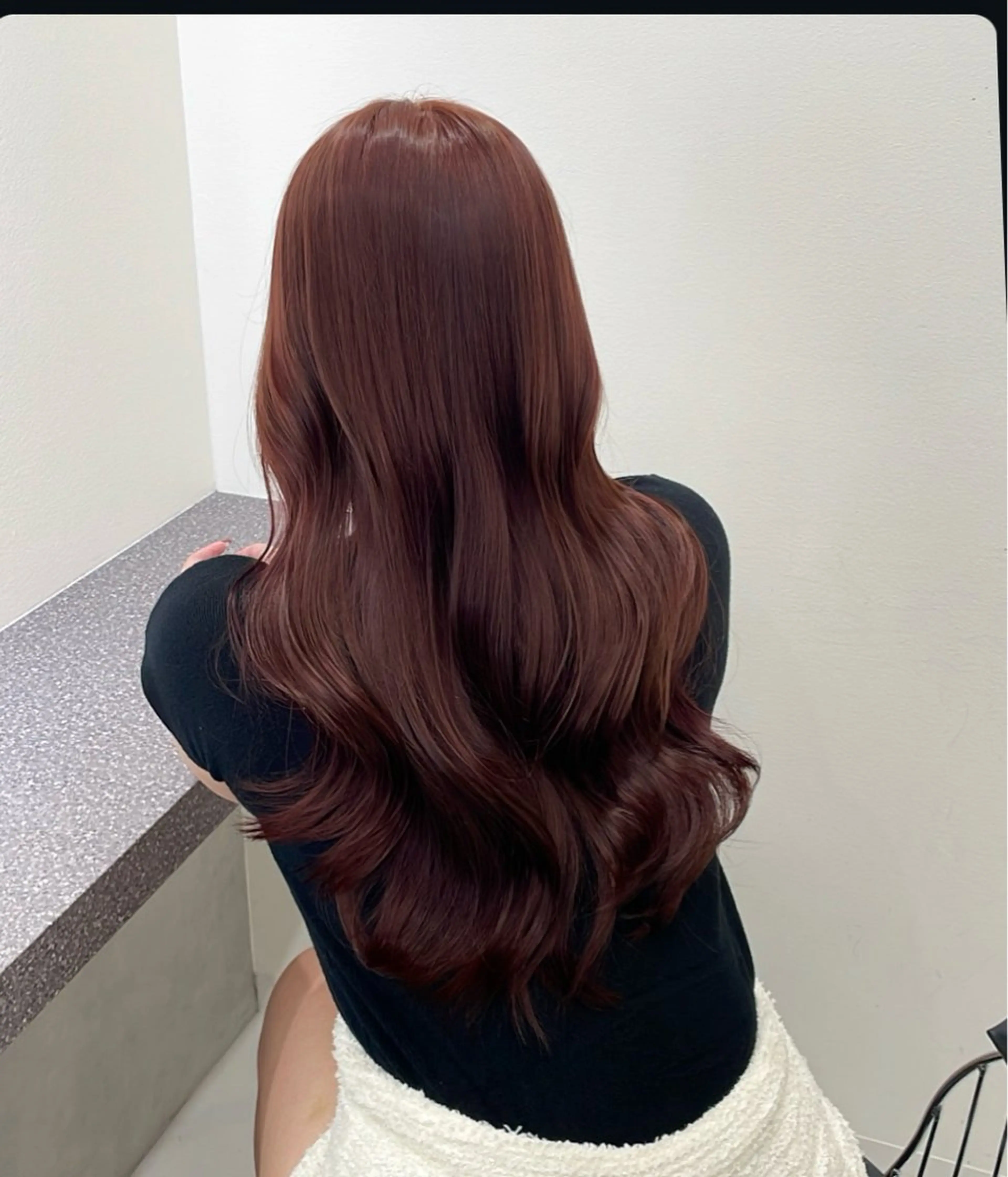 ロング 韓国風ヘア レイヤーカット レビジュヘア 京都/桂のヘアスタイル