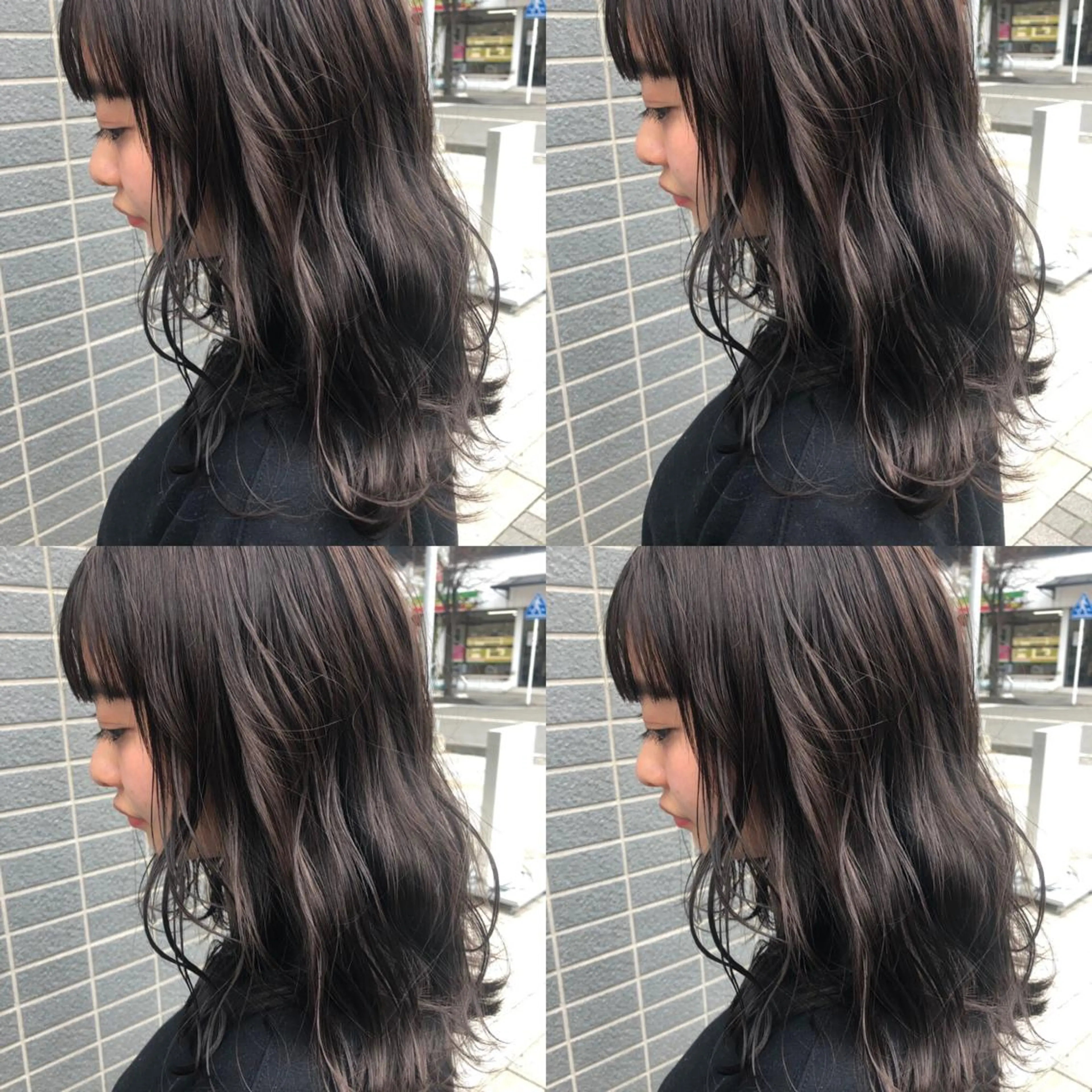 ロング カラー 透明感カラー ダークグレー ダークグレージュ グレージュ 似合わせ レイヤー須川のヘアスタイル