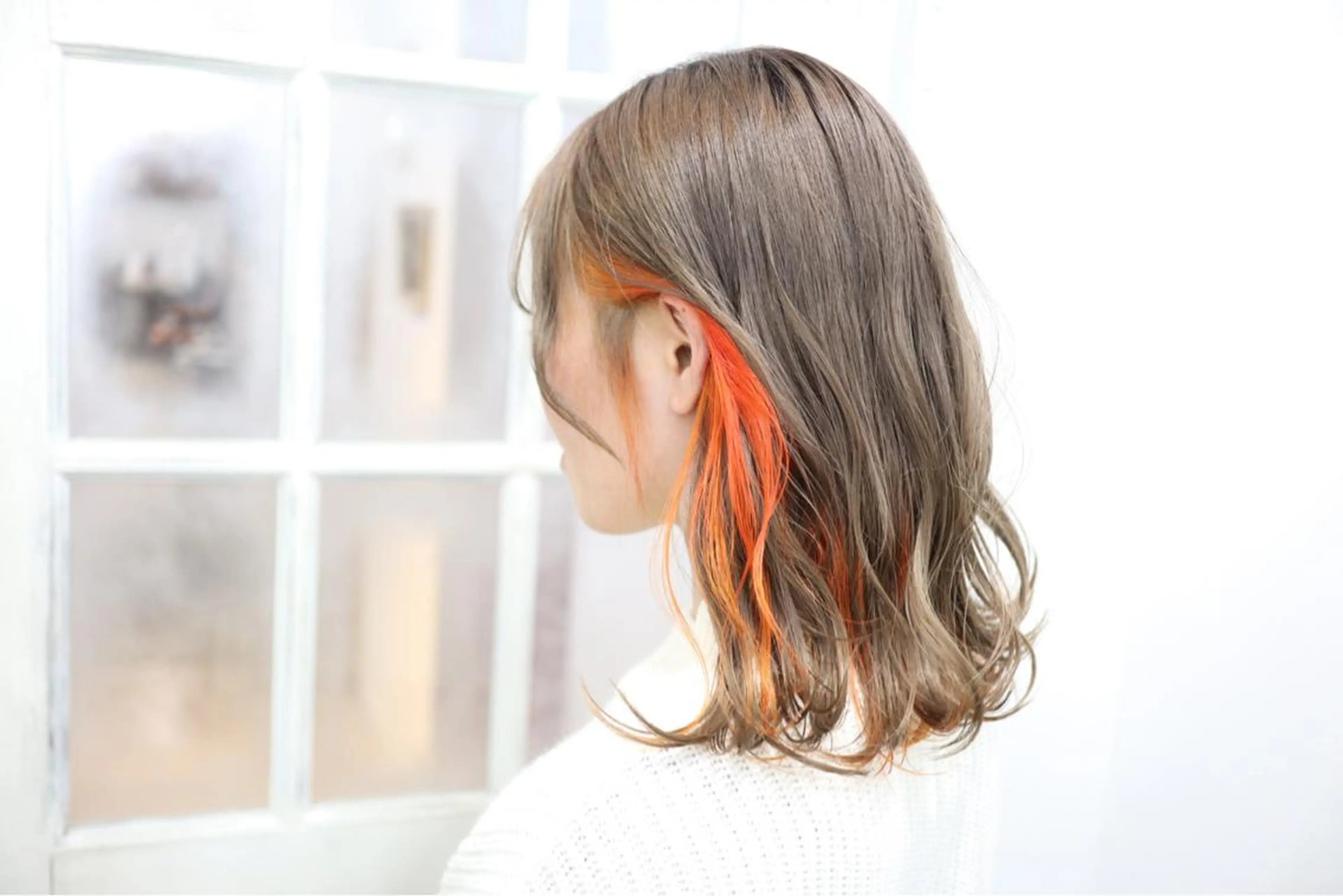 セミロング カラー アディクシーカラー ベージュカラー ブリーチ ケアブリーチ ダブルカラー ヘアカラー トリートメント ✨池袋ブリーチ特化 Hibiki✨のヘアスタイル