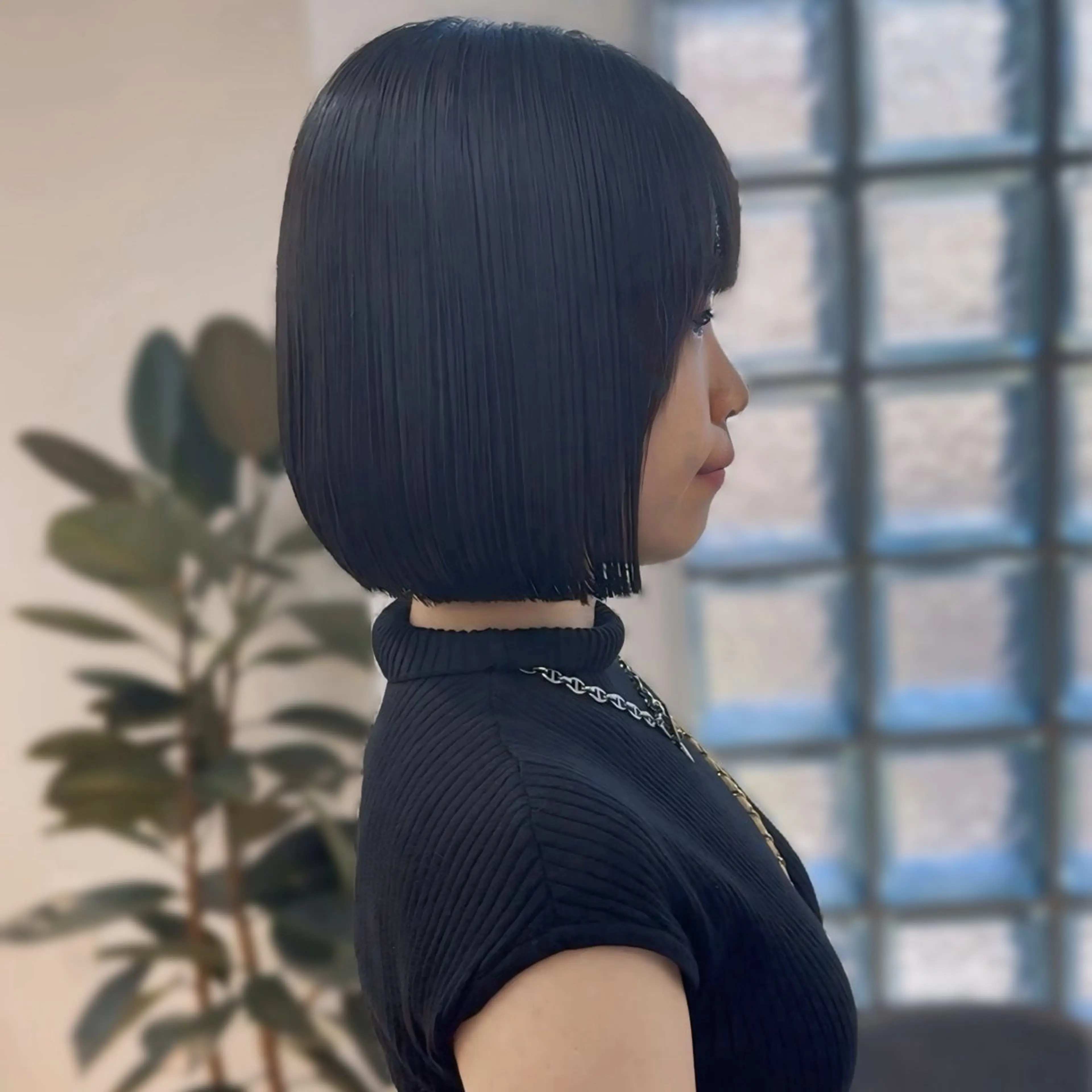 ショート ストンボブ/ 縮毛矯正/岩澤脩太のヘアスタイル