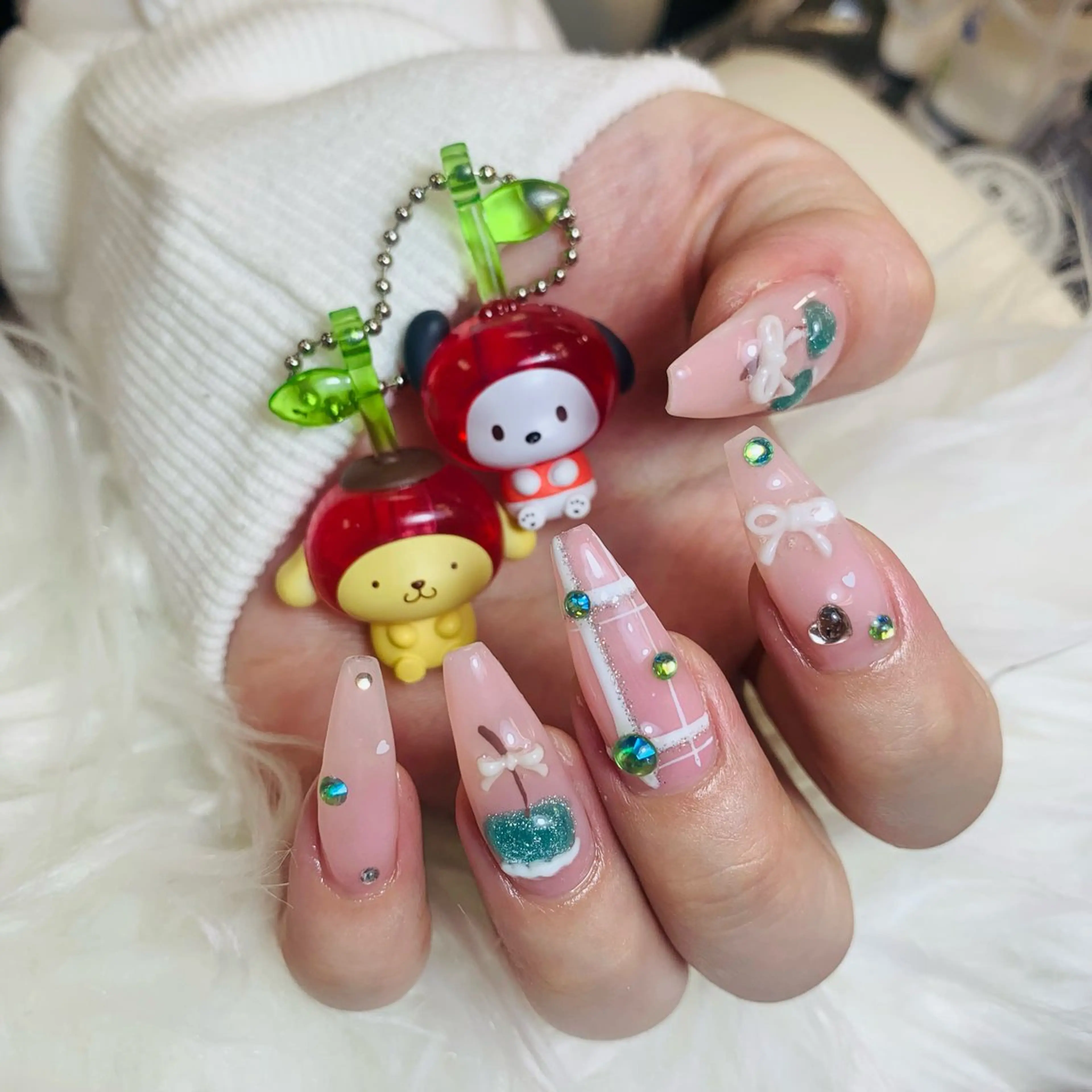 ネイル チークネイル 長さ出し フラッシュネイル フレンチネイル グラデーション ハンドネイル AN NAIL SALONのネイルデザイン